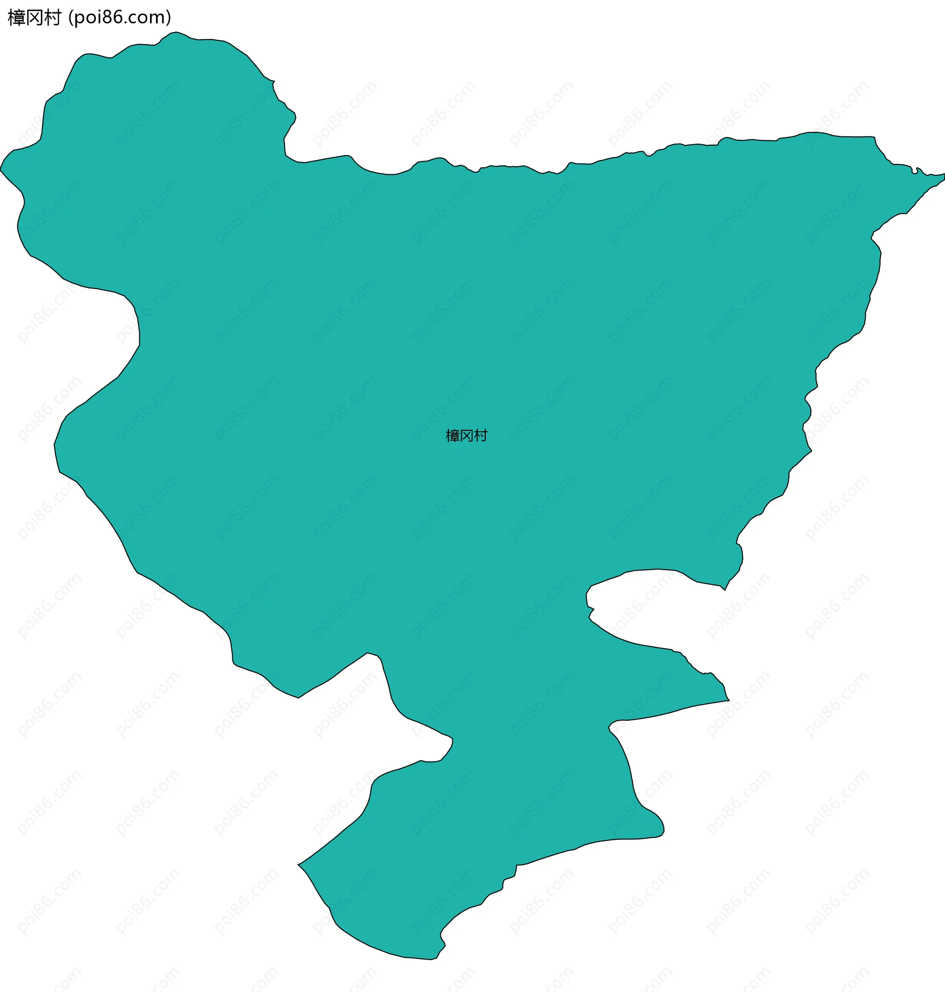 樟冈村边界地图