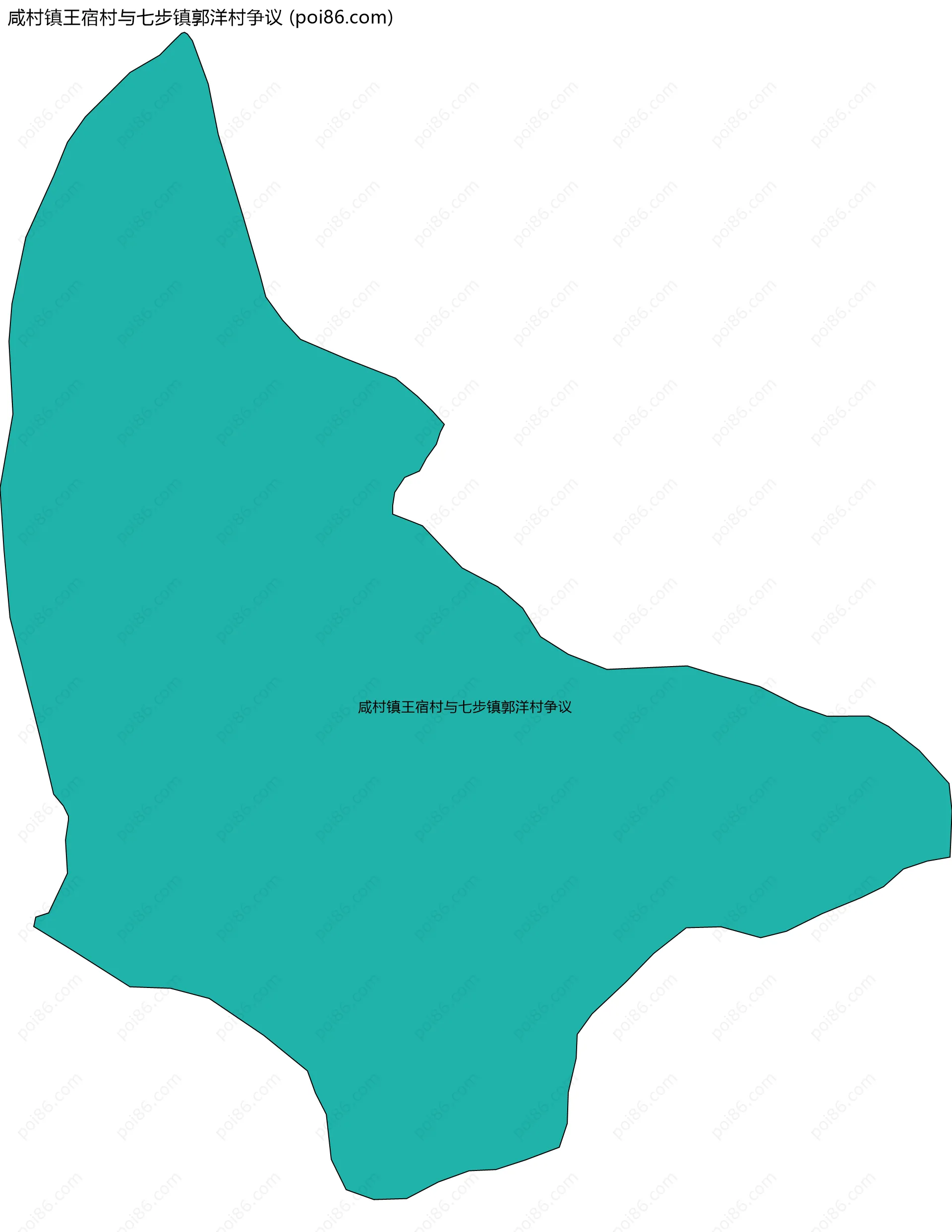 咸村镇王宿村与七步镇郭洋村争议边界地图