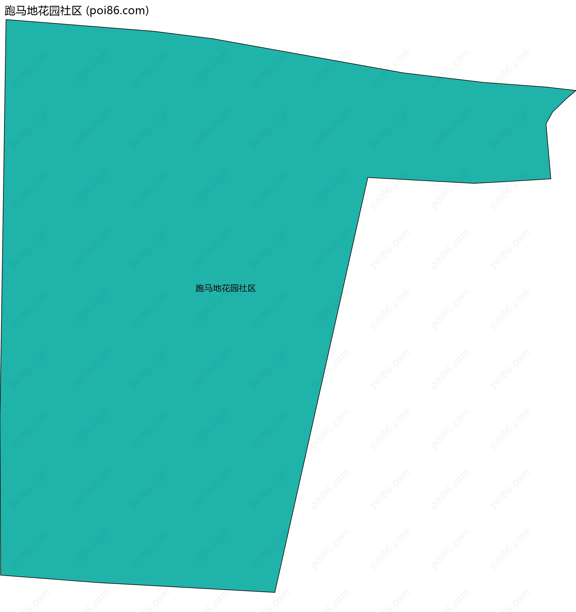 跑马地花园社区边界地图