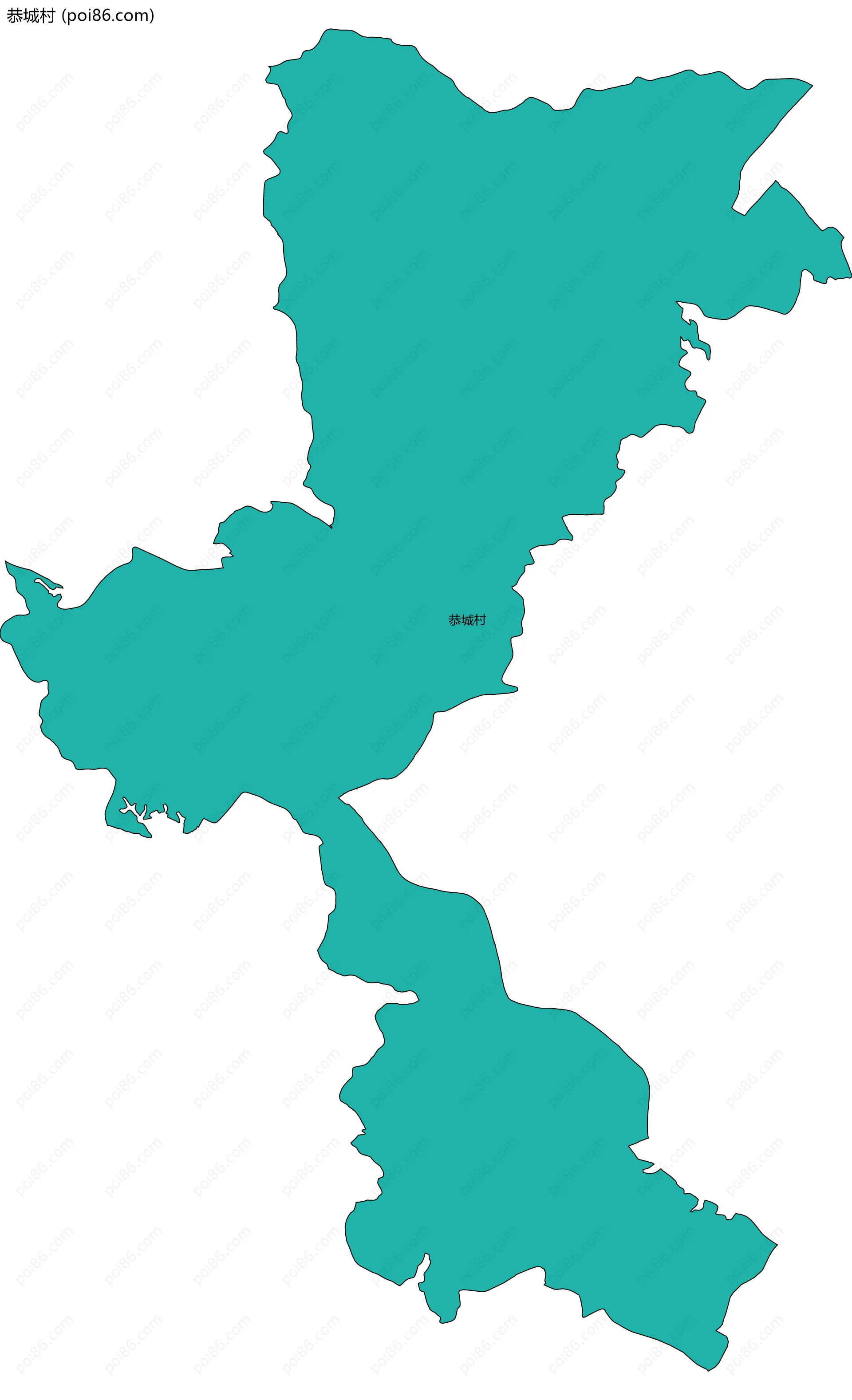 恭城村边界地图