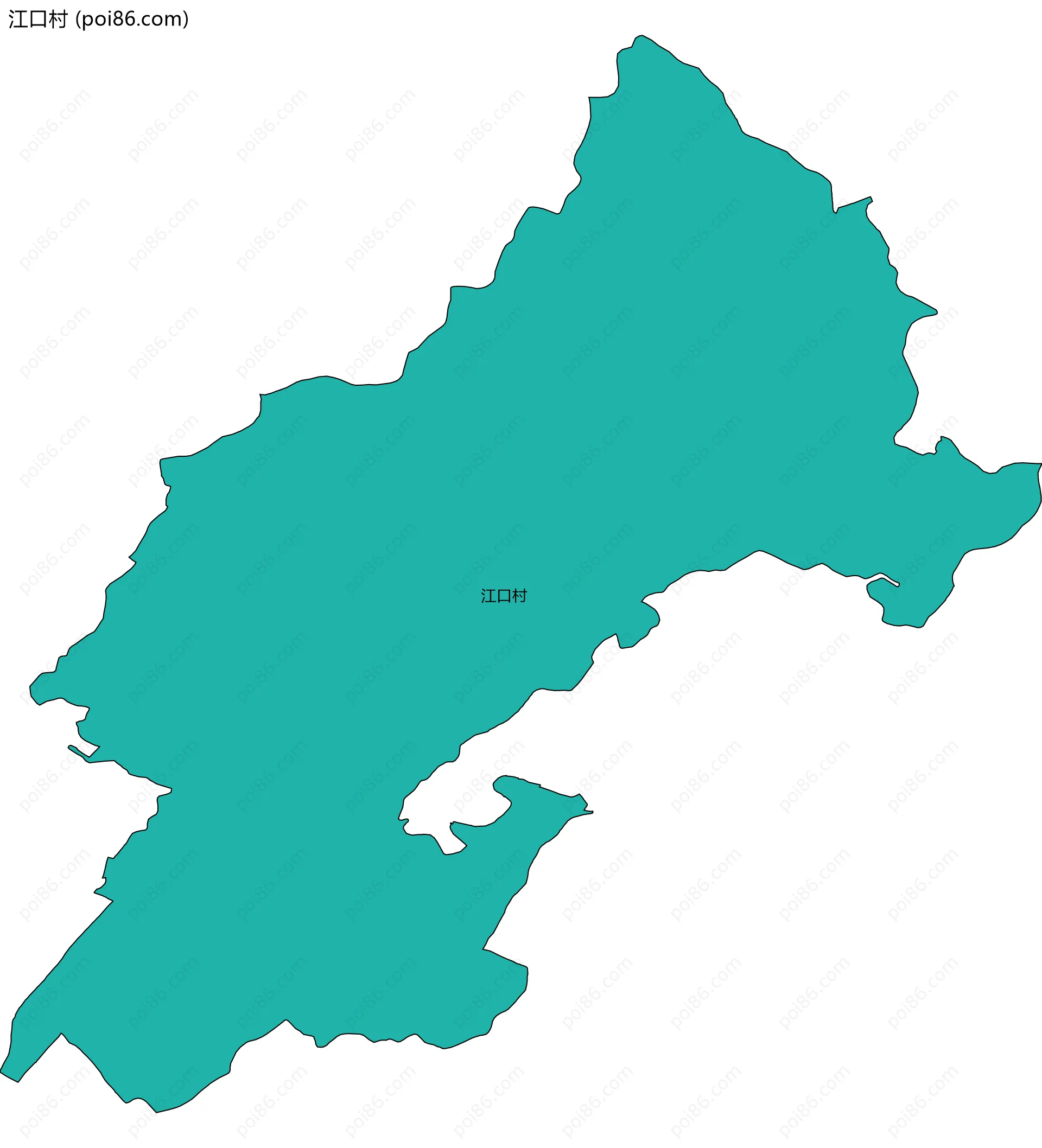 江口村边界地图