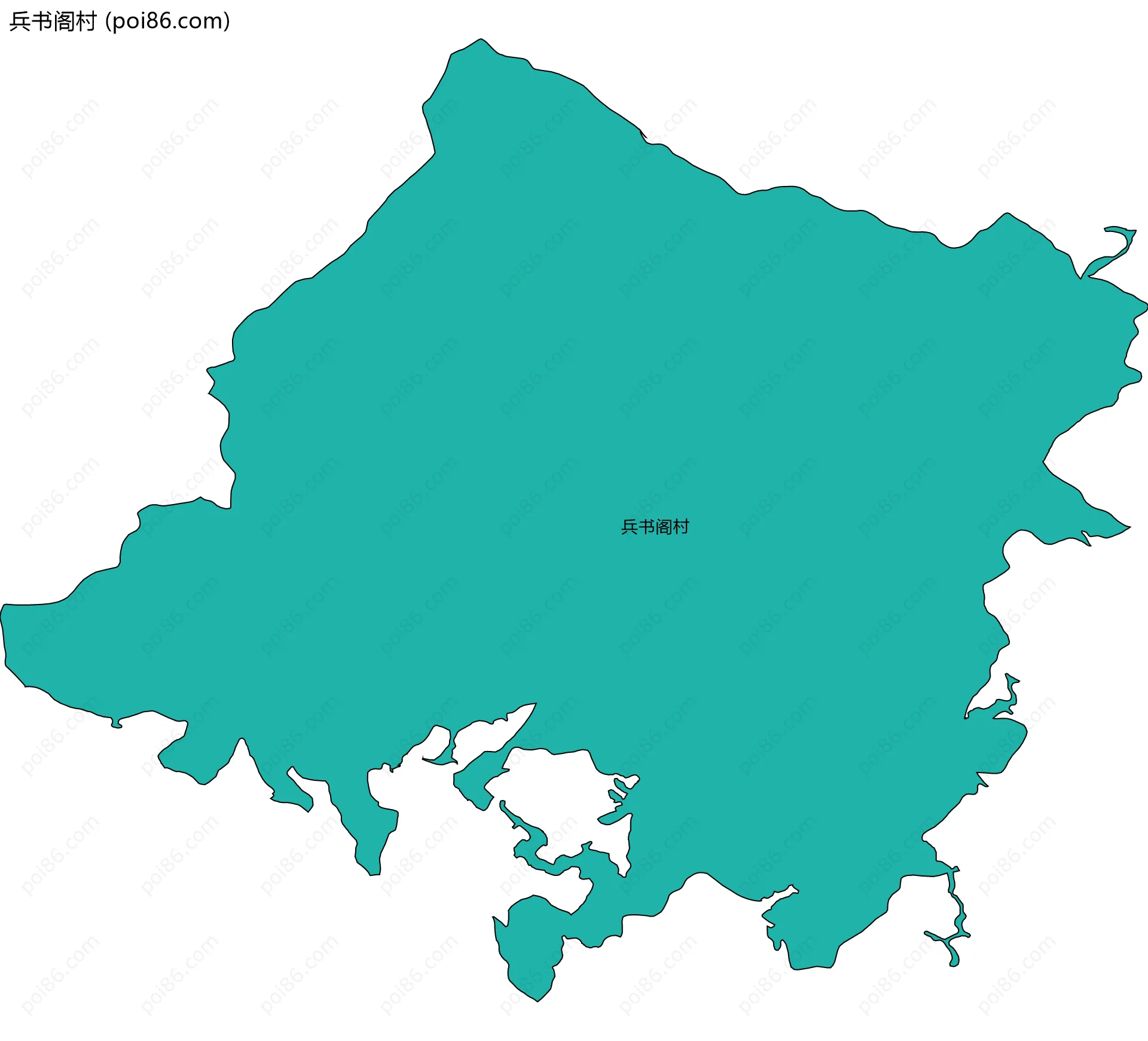 兵书阁村边界地图