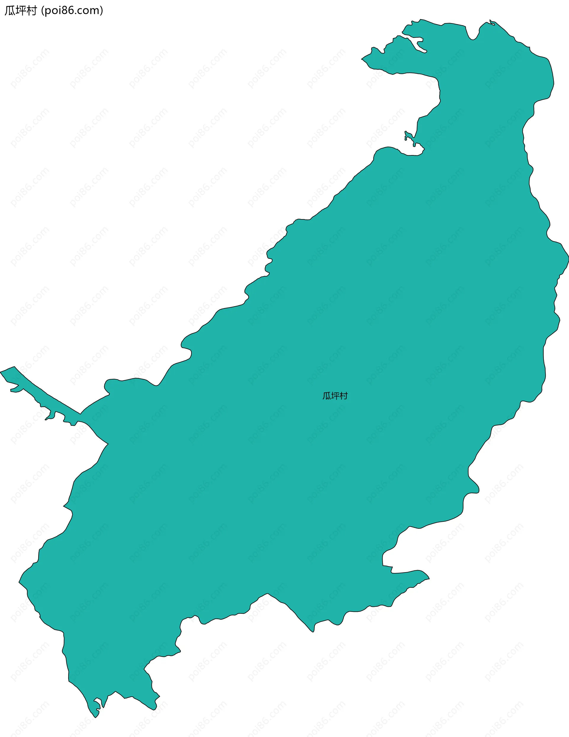 瓜坪村边界地图