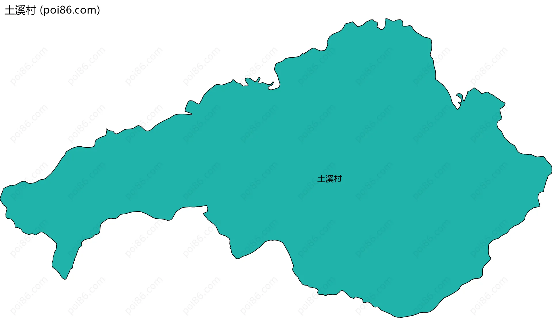 土溪村边界地图
