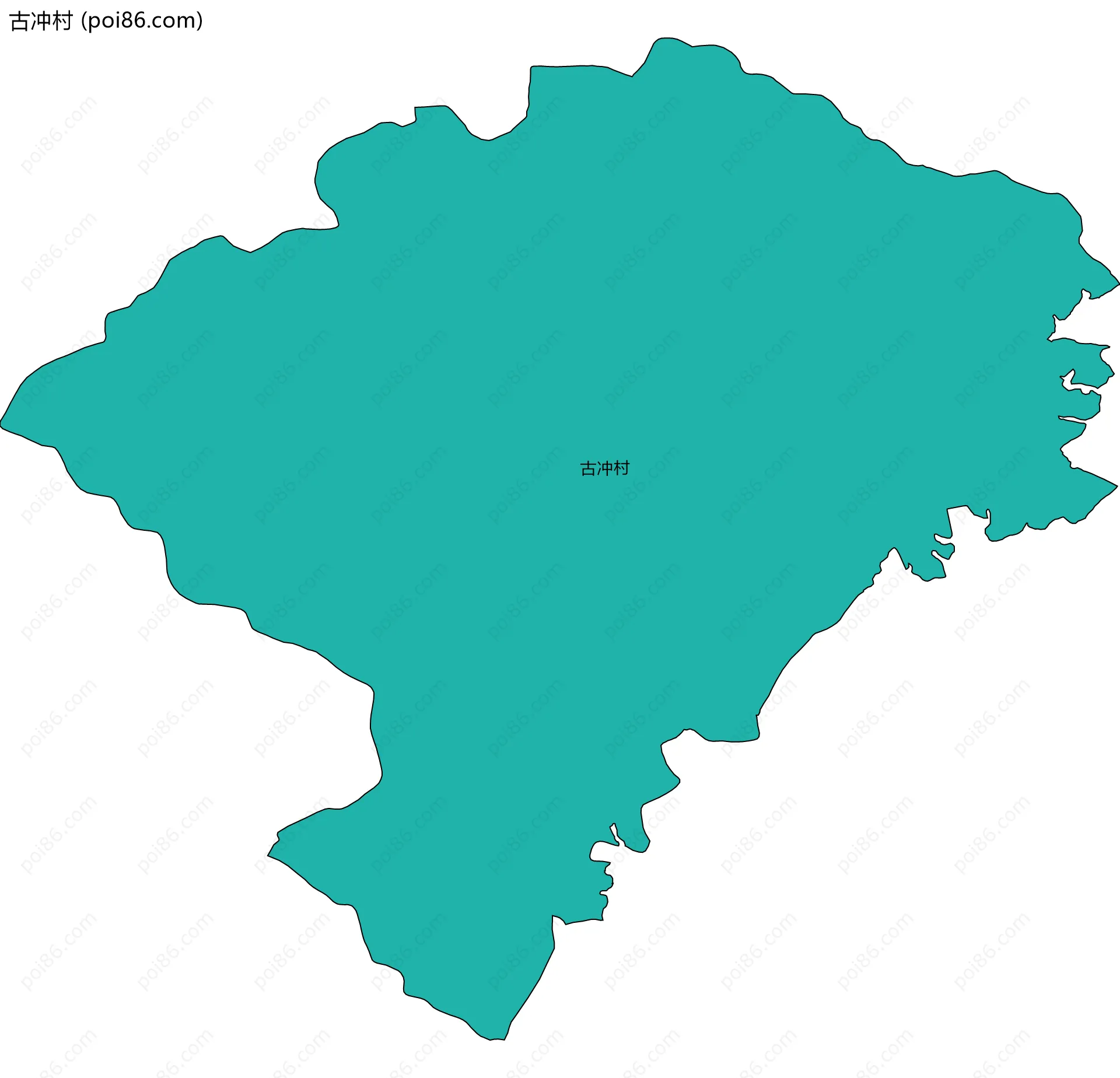 古冲村边界地图