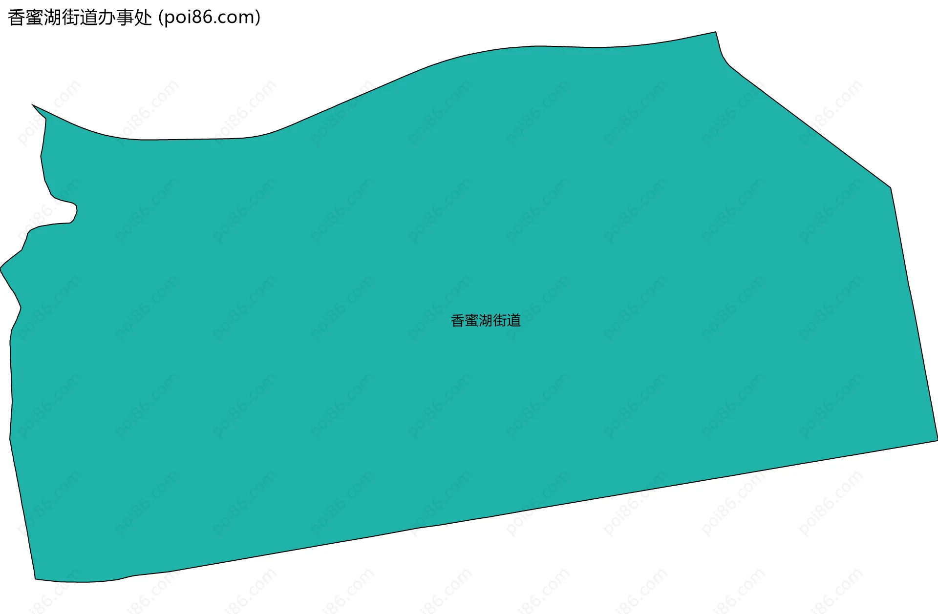香蜜湖街道办事处边界地图(五级行政区划)