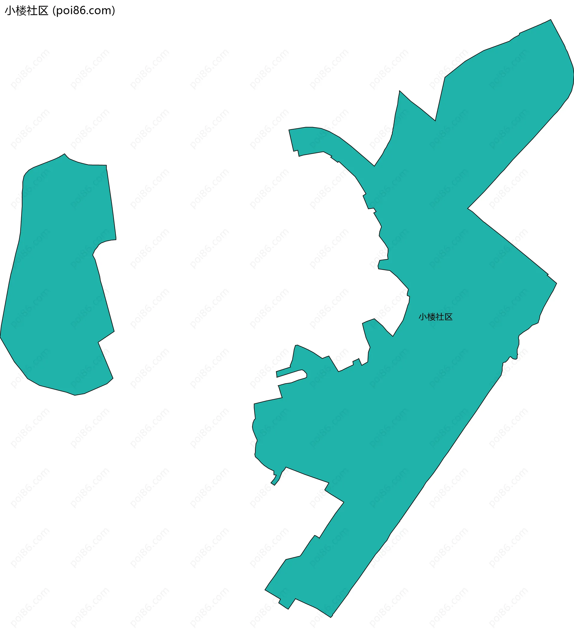 小楼社区边界地图