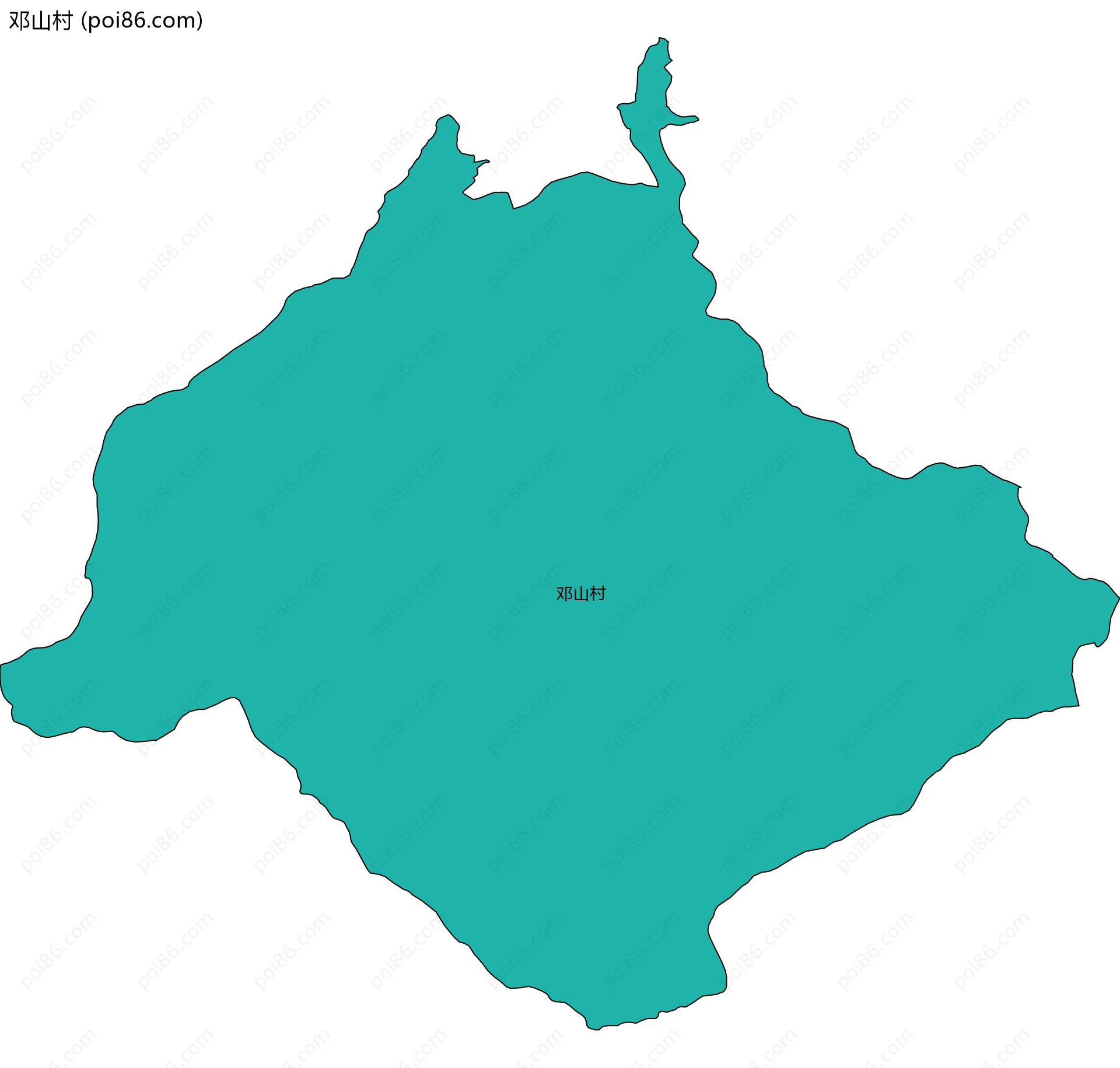 邓山村边界地图