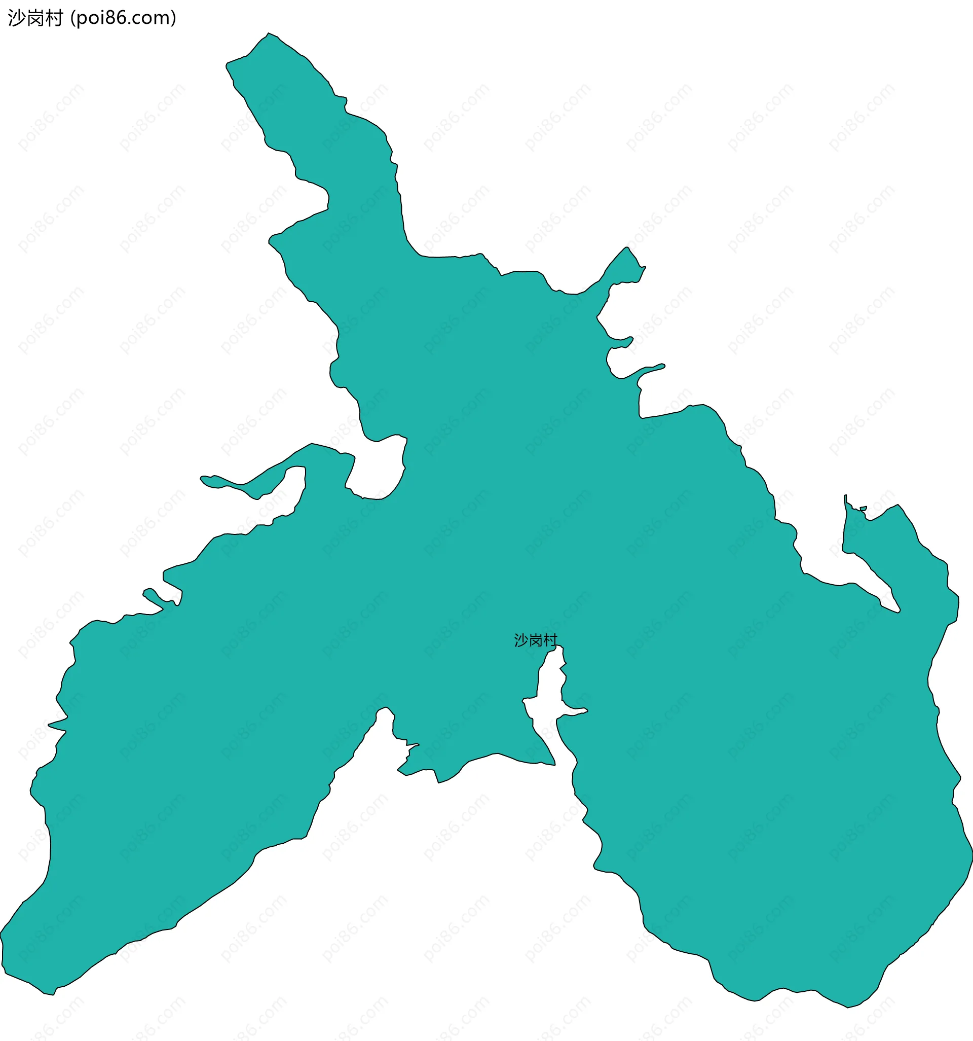 沙岗村边界地图