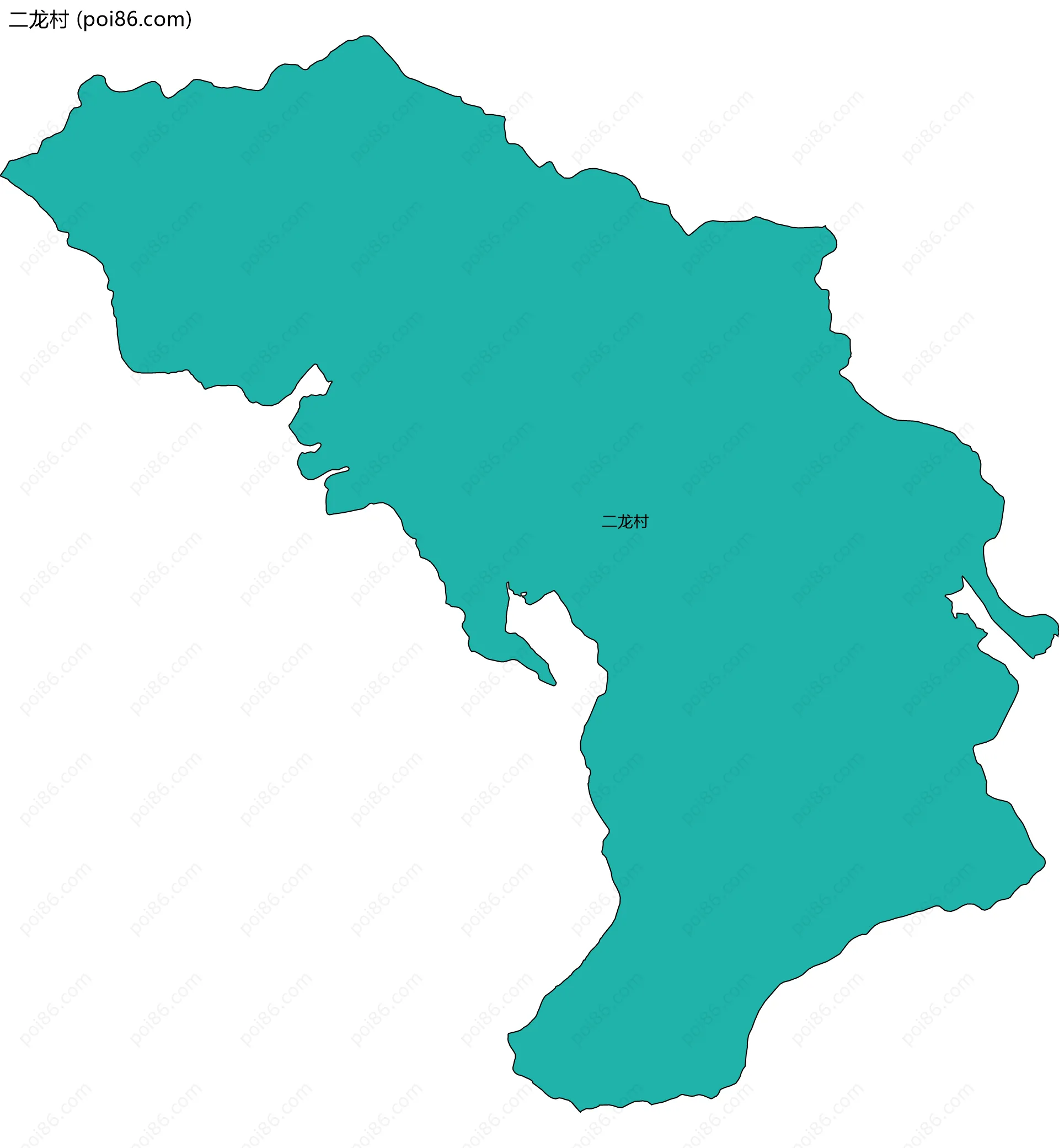 二龙村边界地图