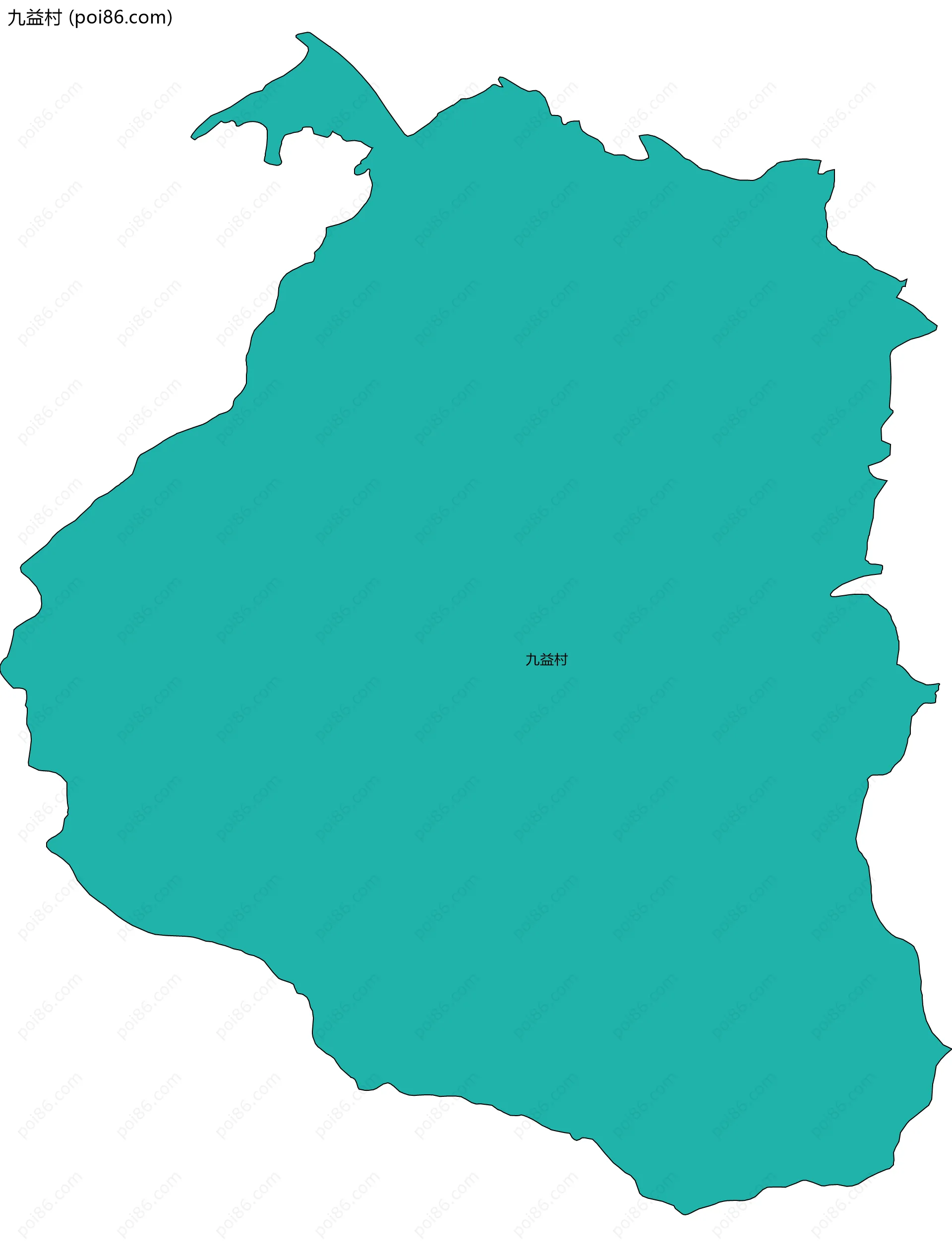 九益村边界地图