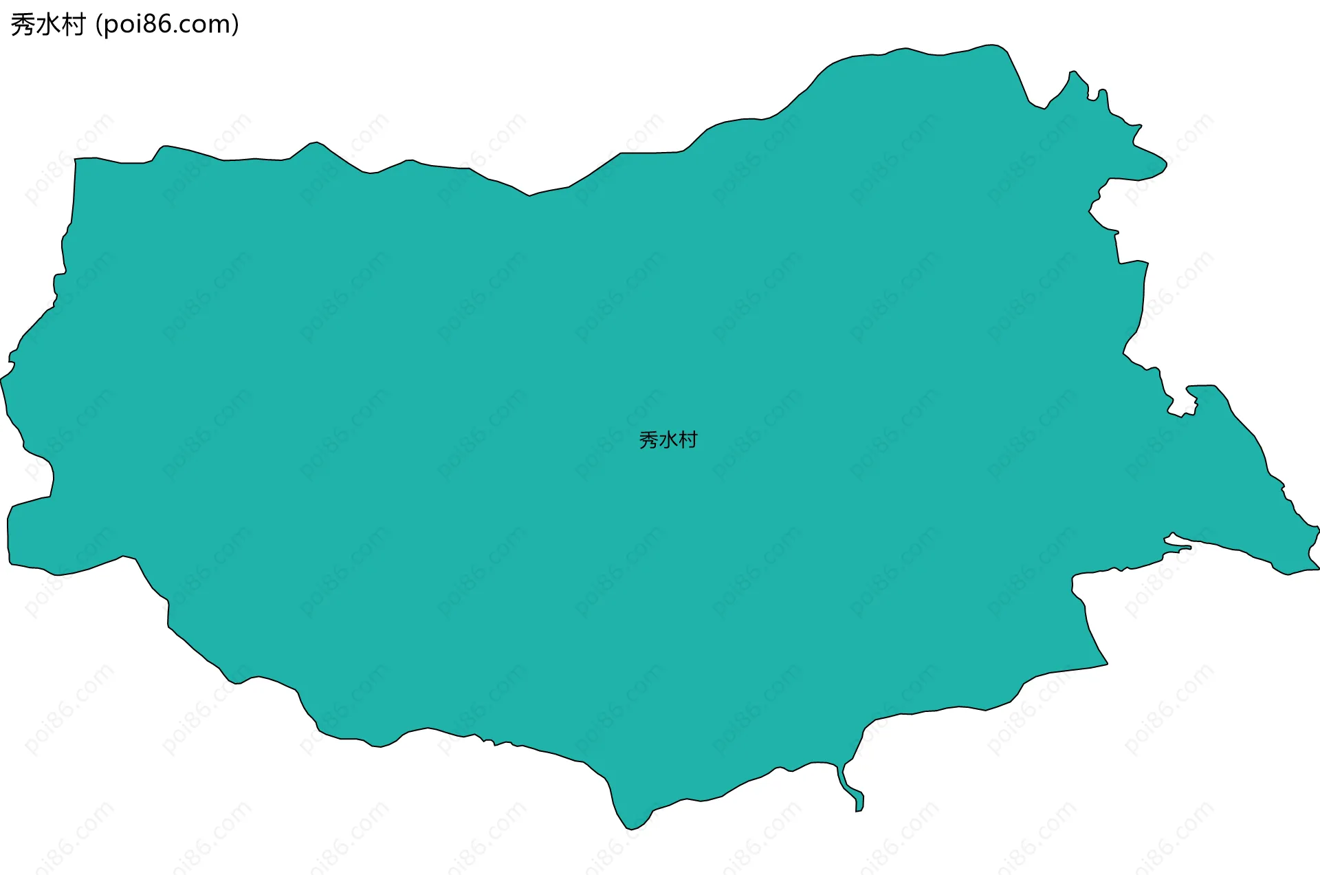 秀水村边界地图