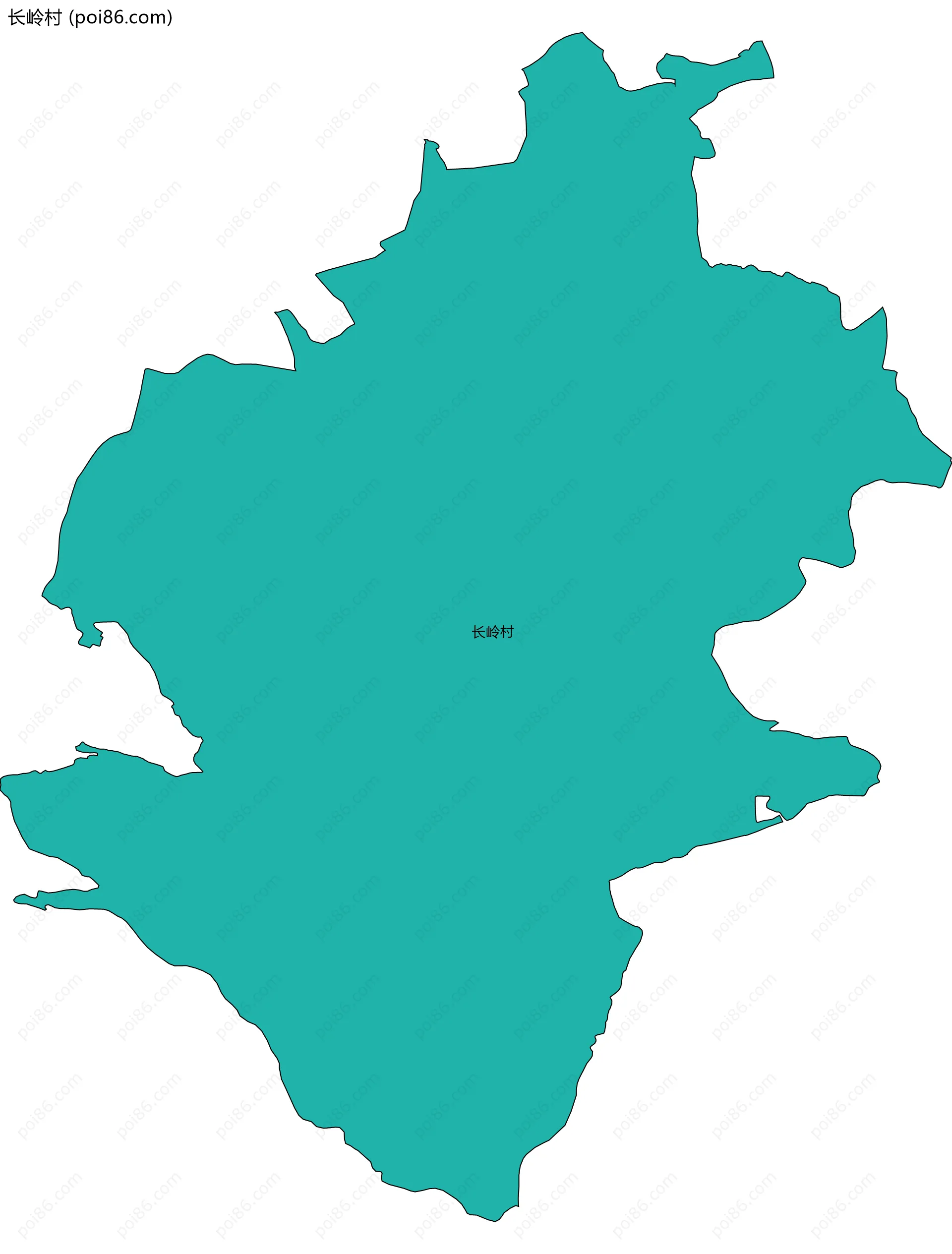 长岭村边界地图