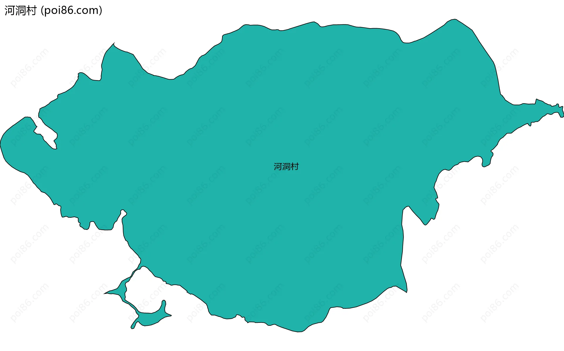 河洞村边界地图