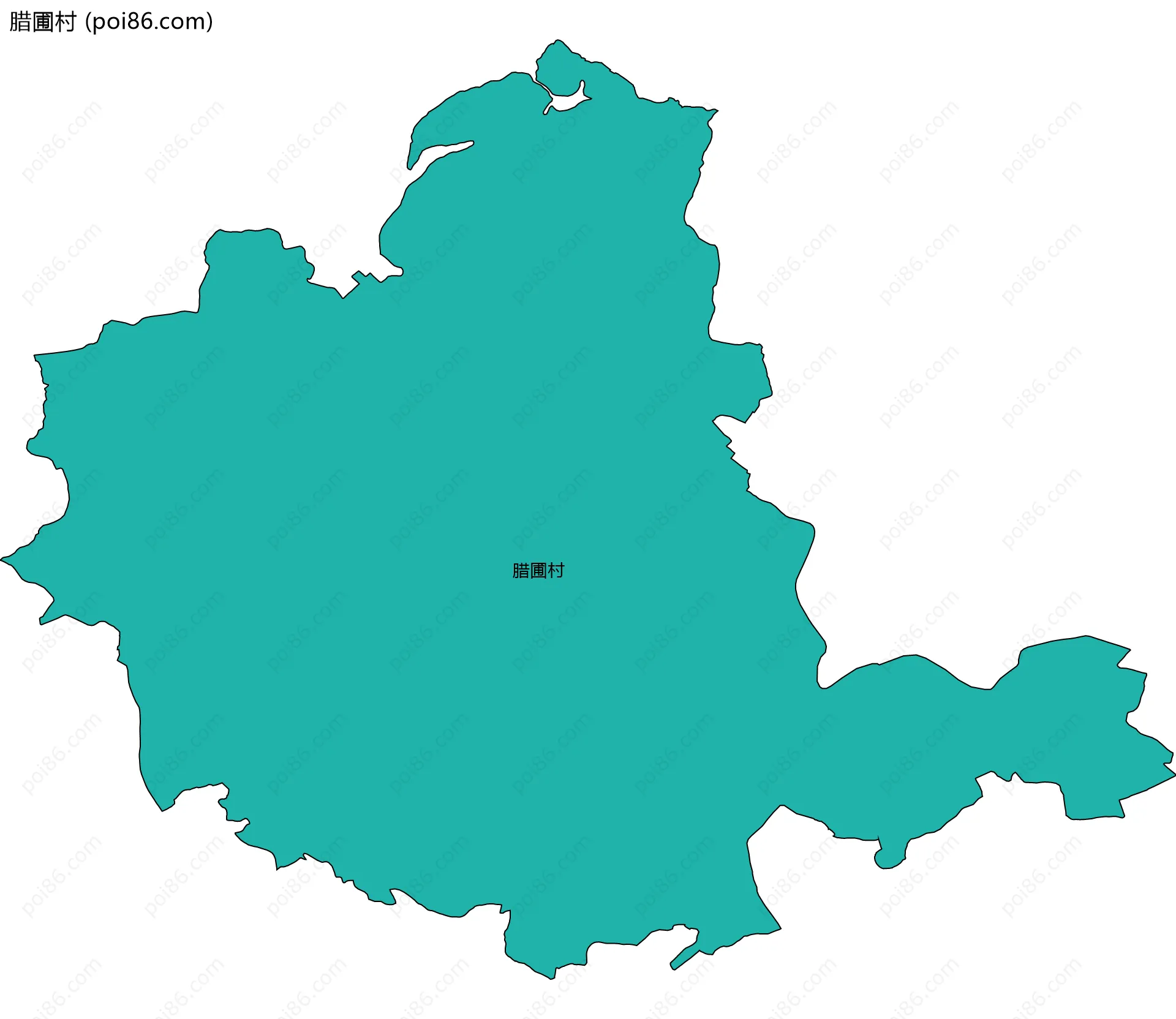 腊圃村边界地图