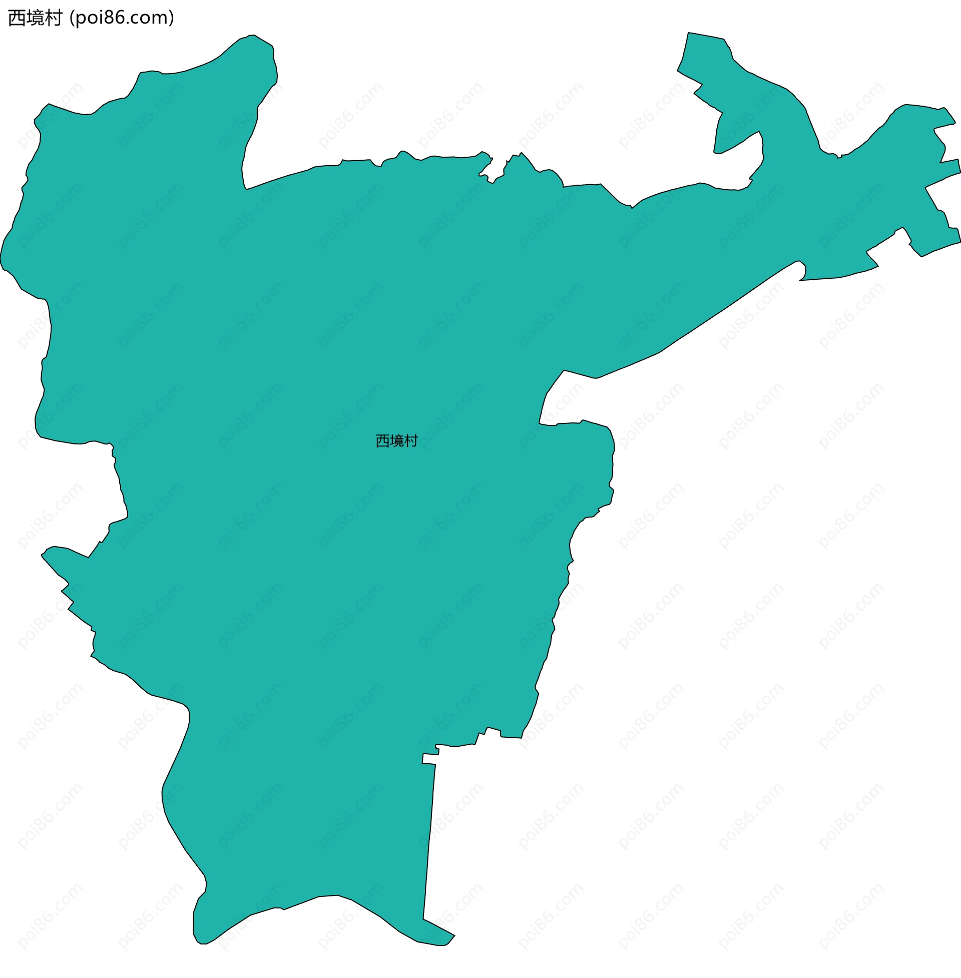 西境村边界地图