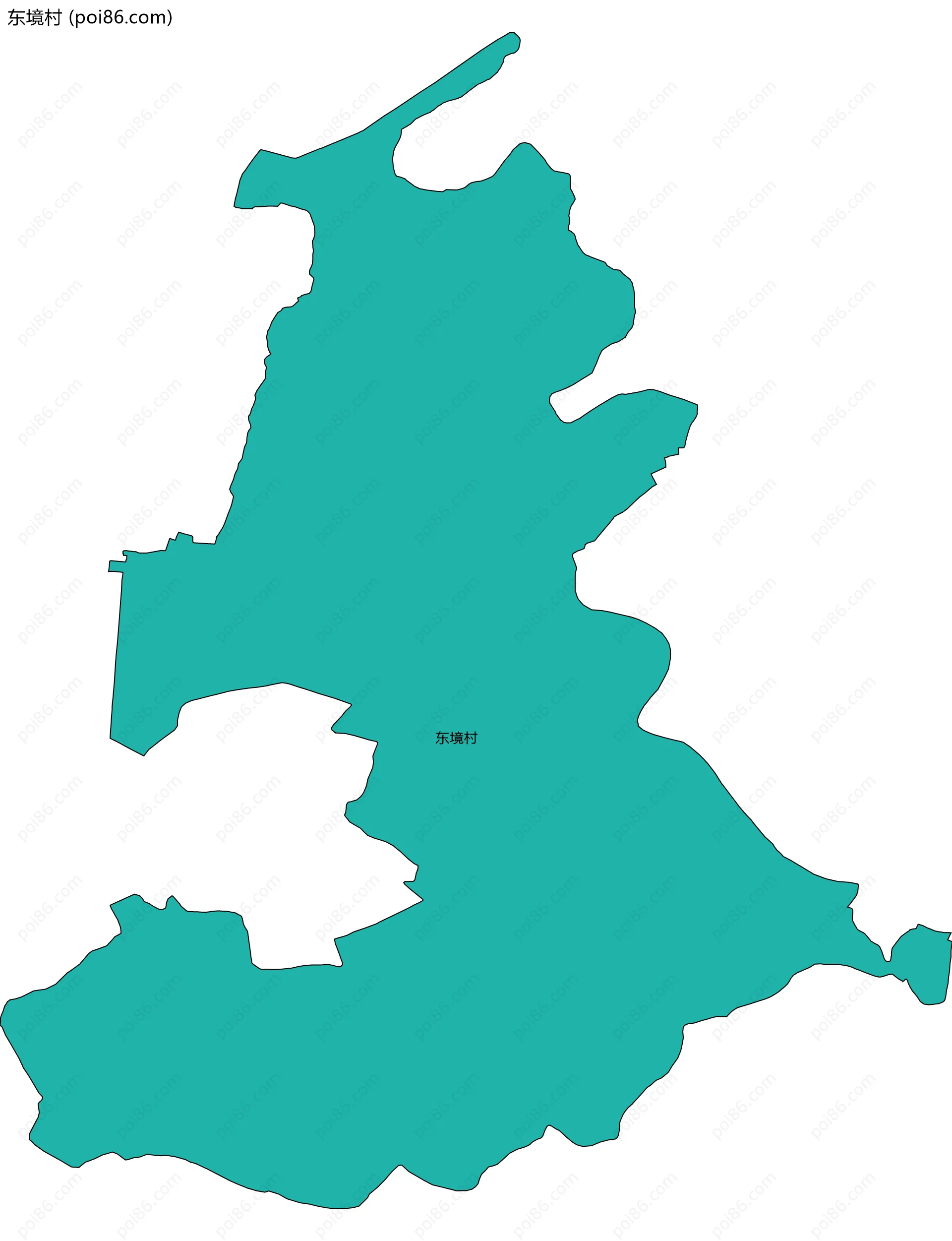 东境村边界地图