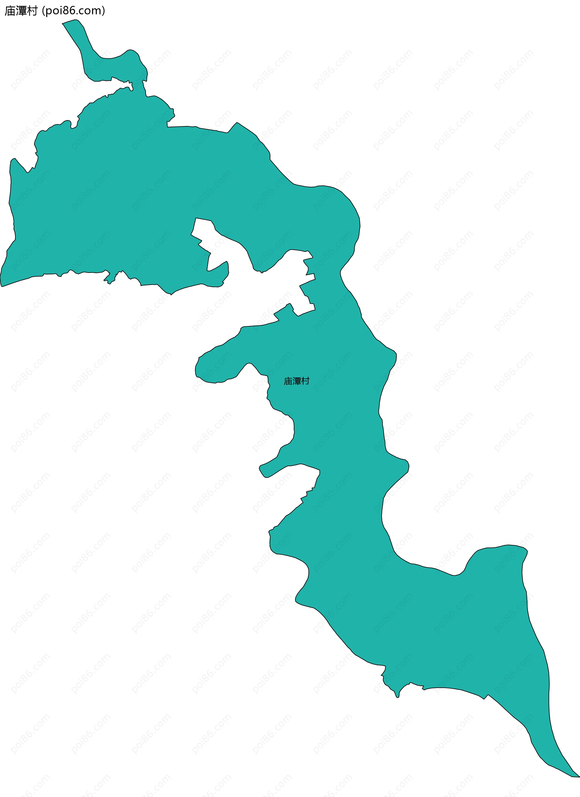 庙潭村边界地图