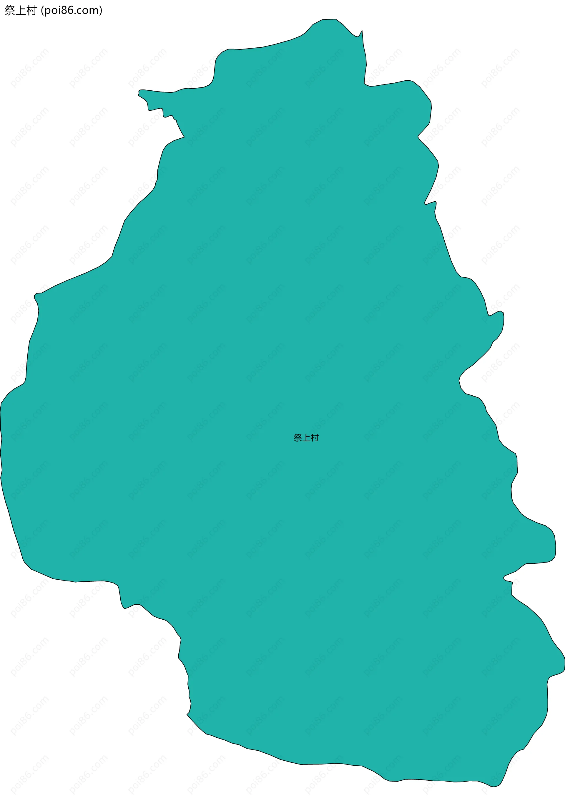 祭上村边界地图