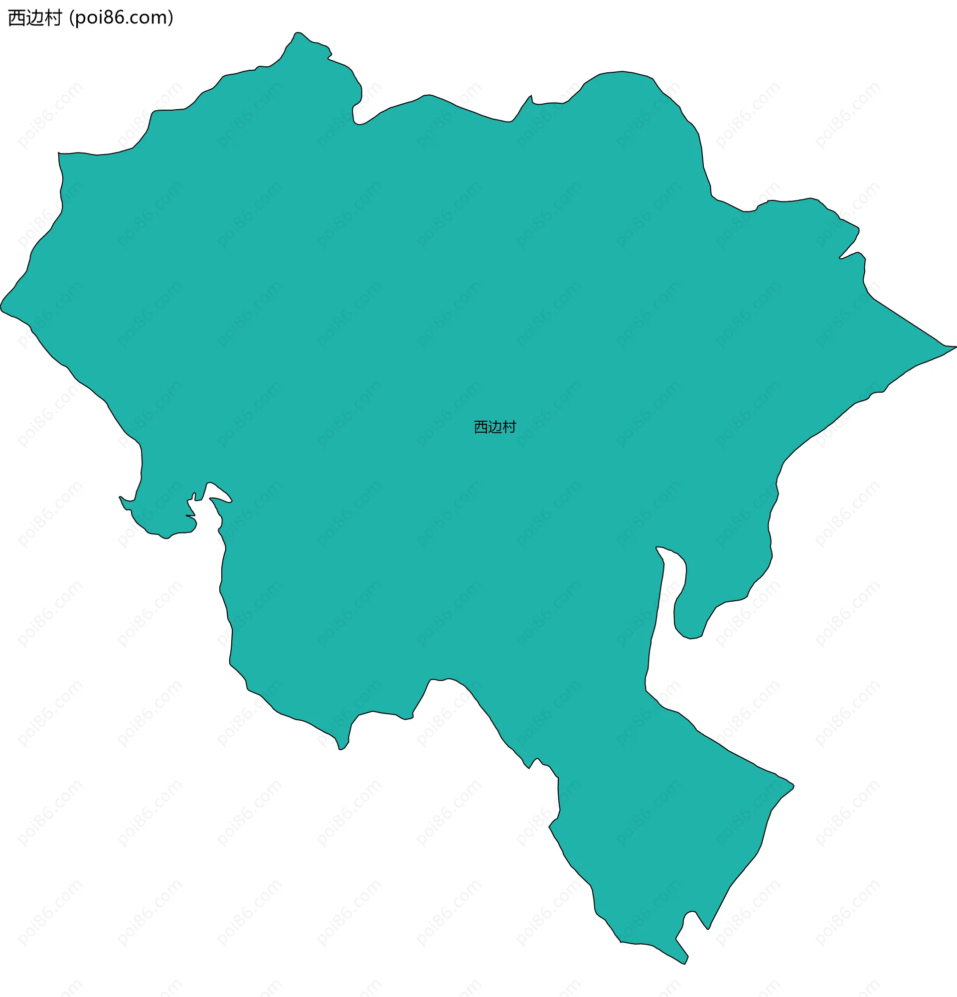 西边村边界地图