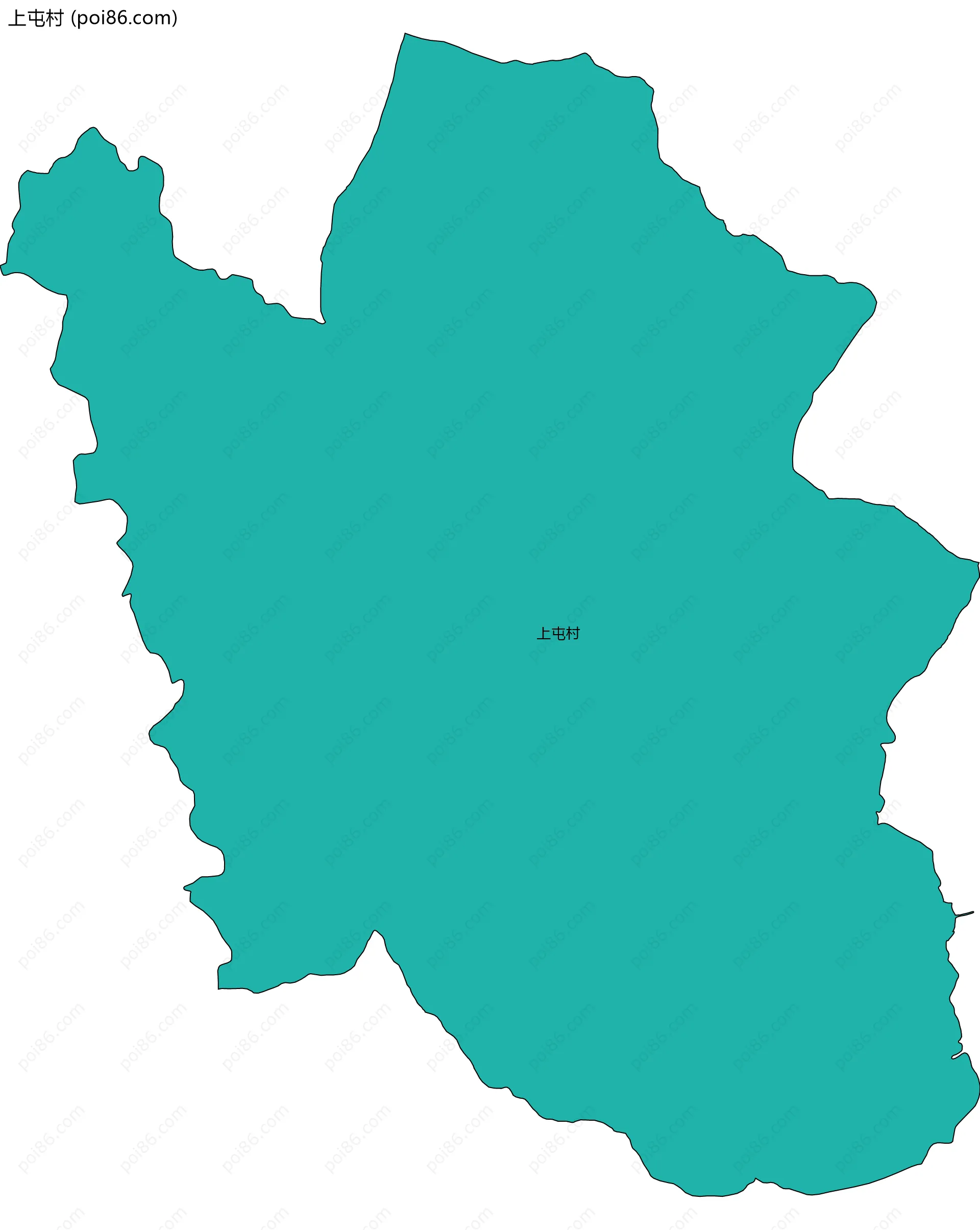 上屯村边界地图