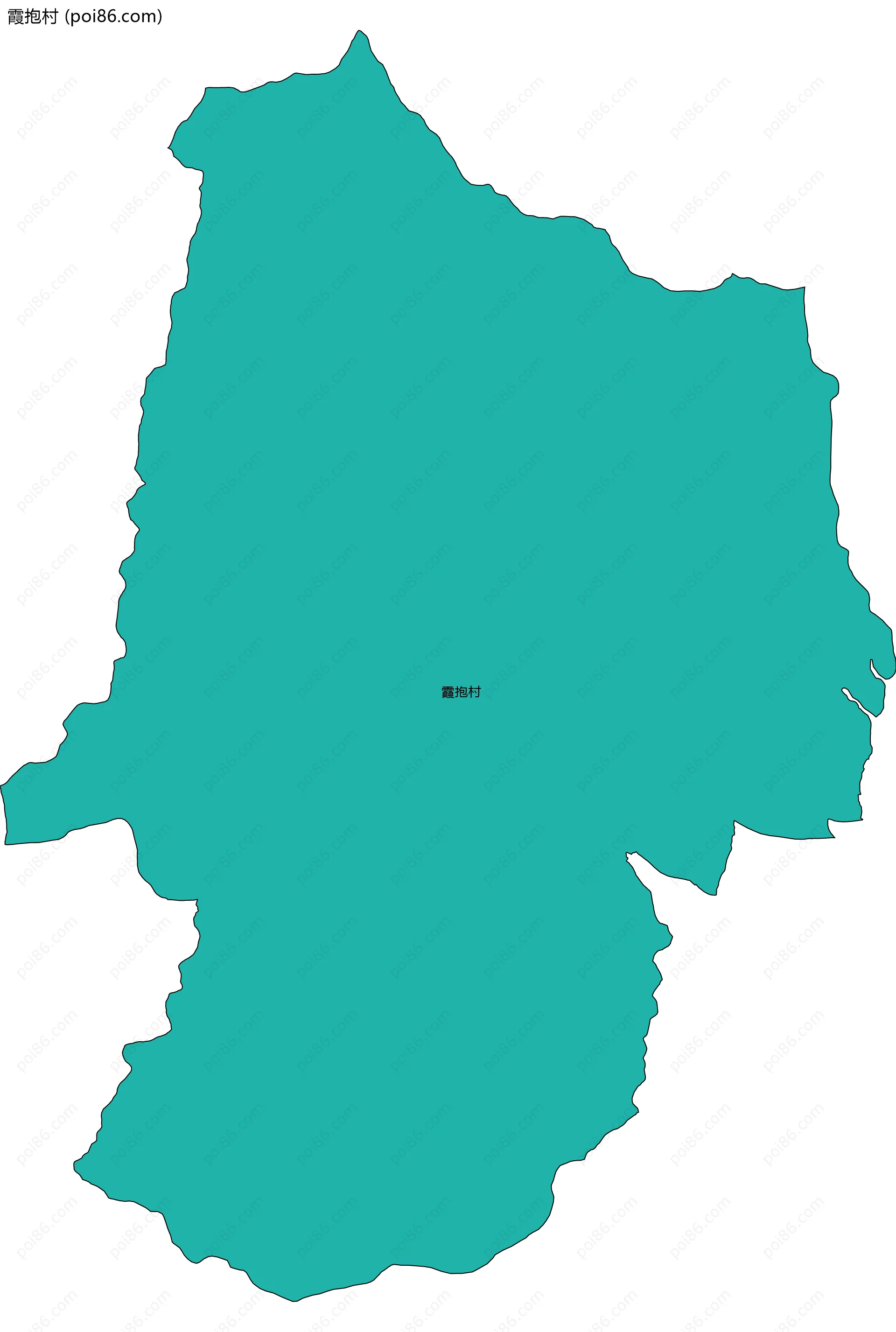 霞抱村边界地图