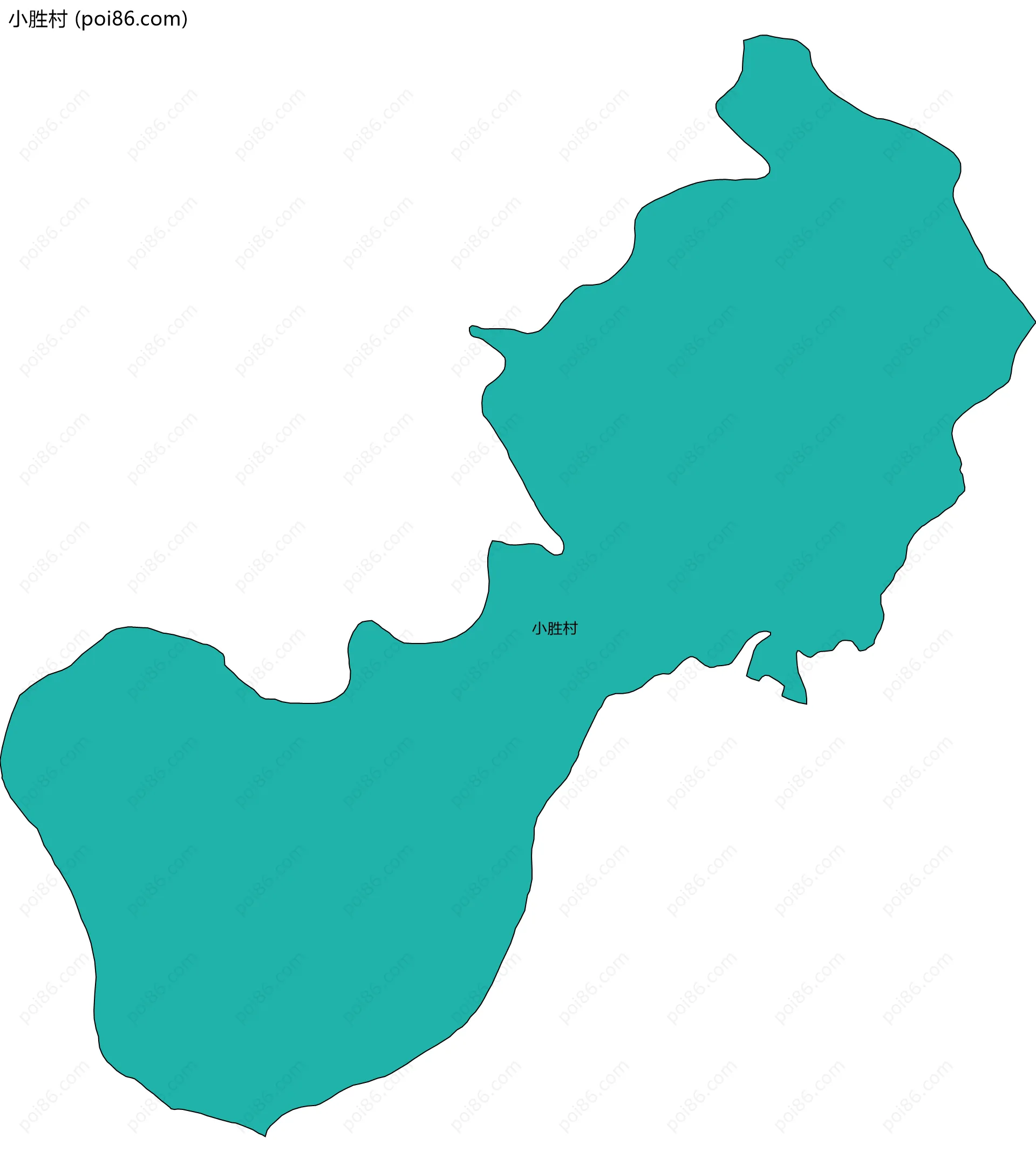 小胜村边界地图