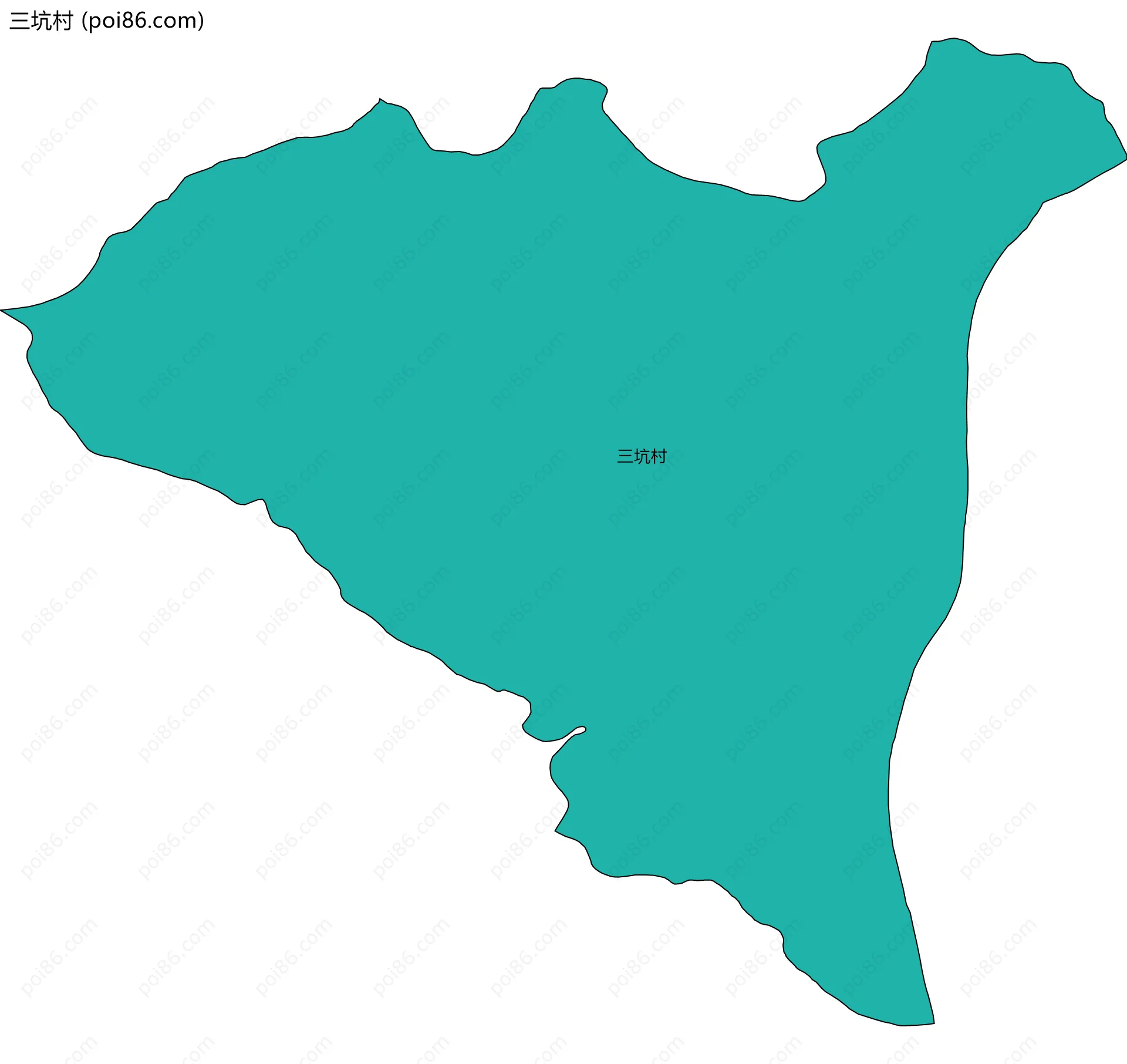 三坑村边界地图