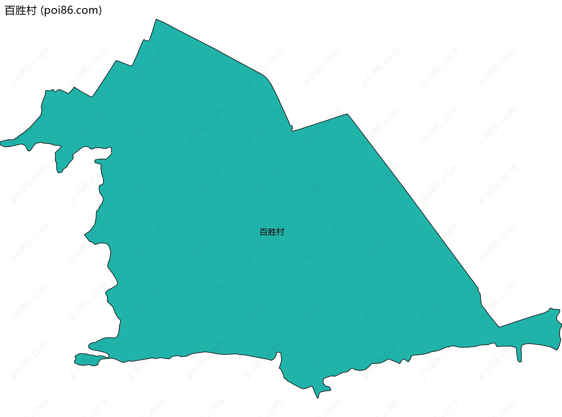 百胜村边界地图