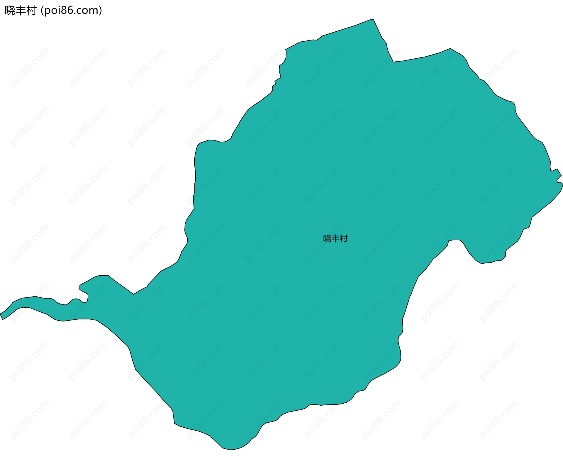 晓丰村边界地图