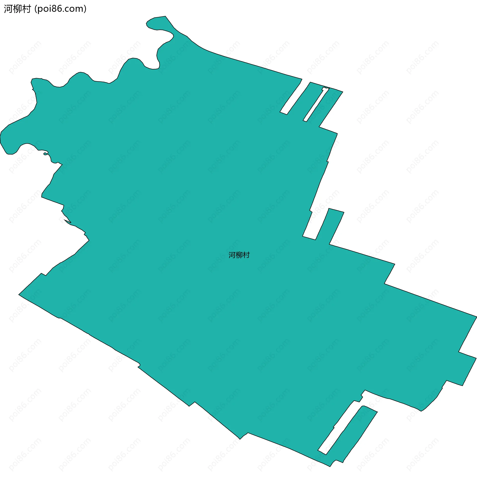 河柳村边界地图