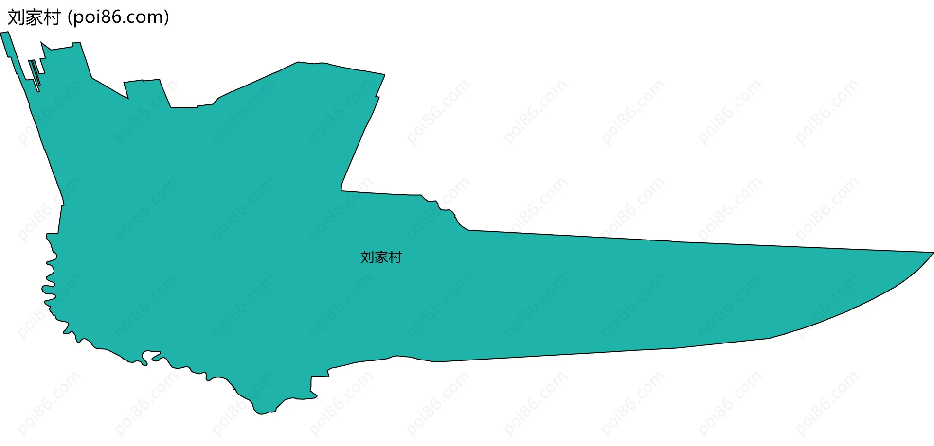 刘家村边界地图