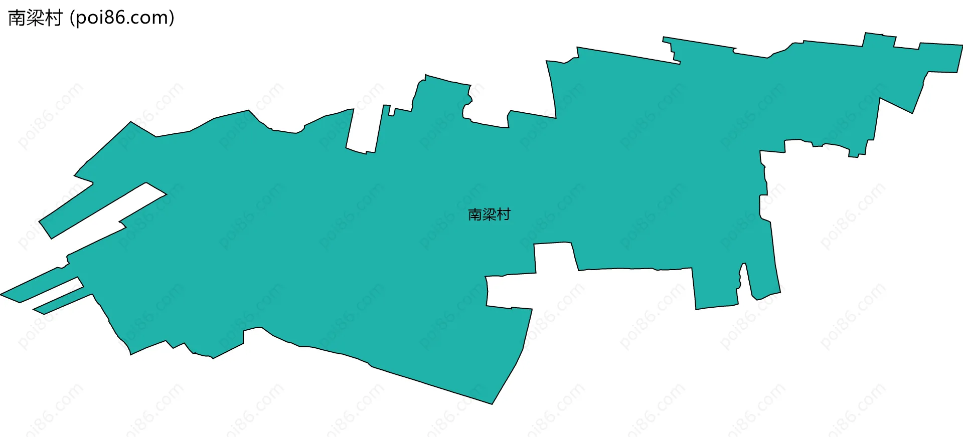 南梁村边界地图