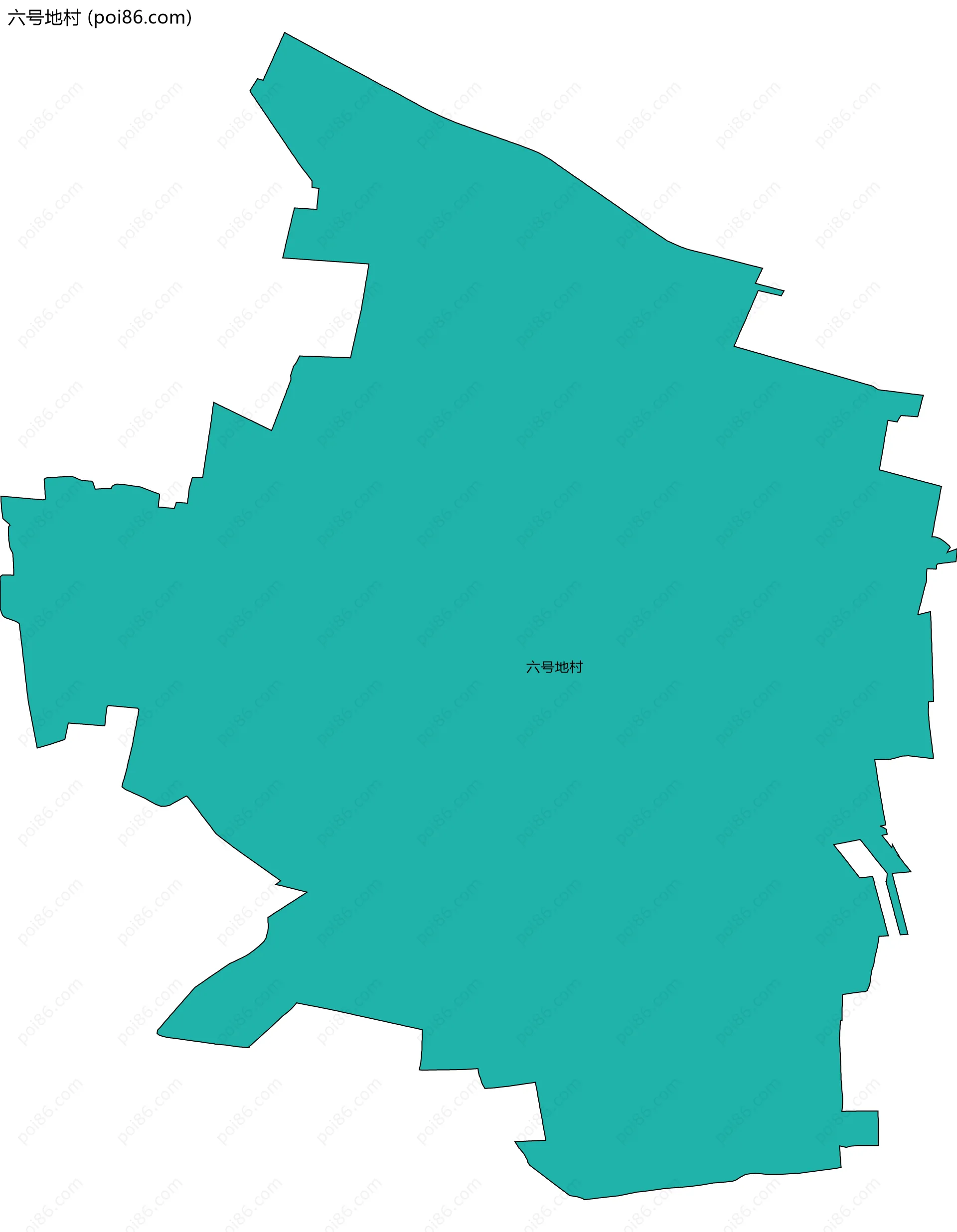 六号地村边界地图