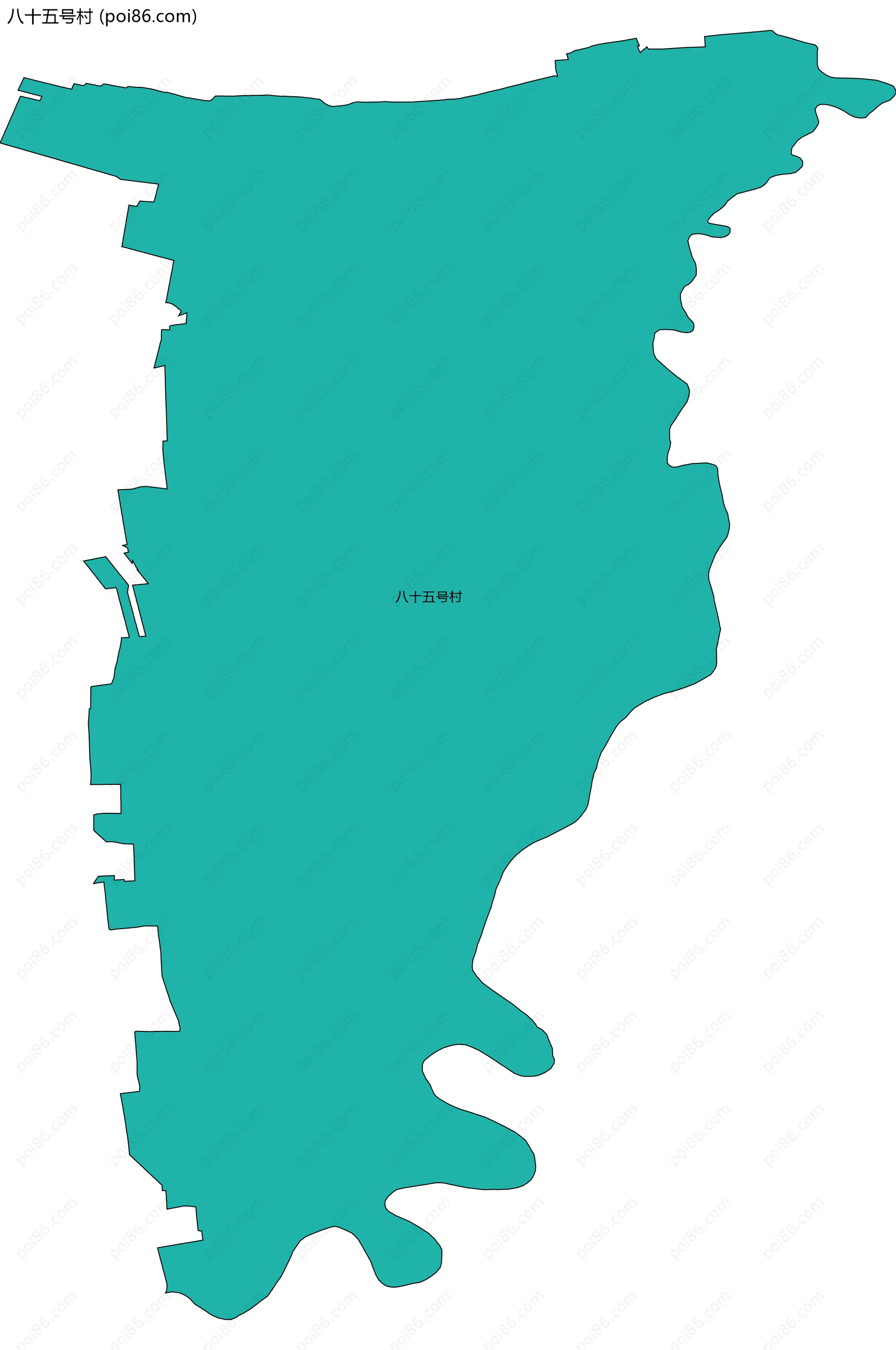 八十五号村边界地图