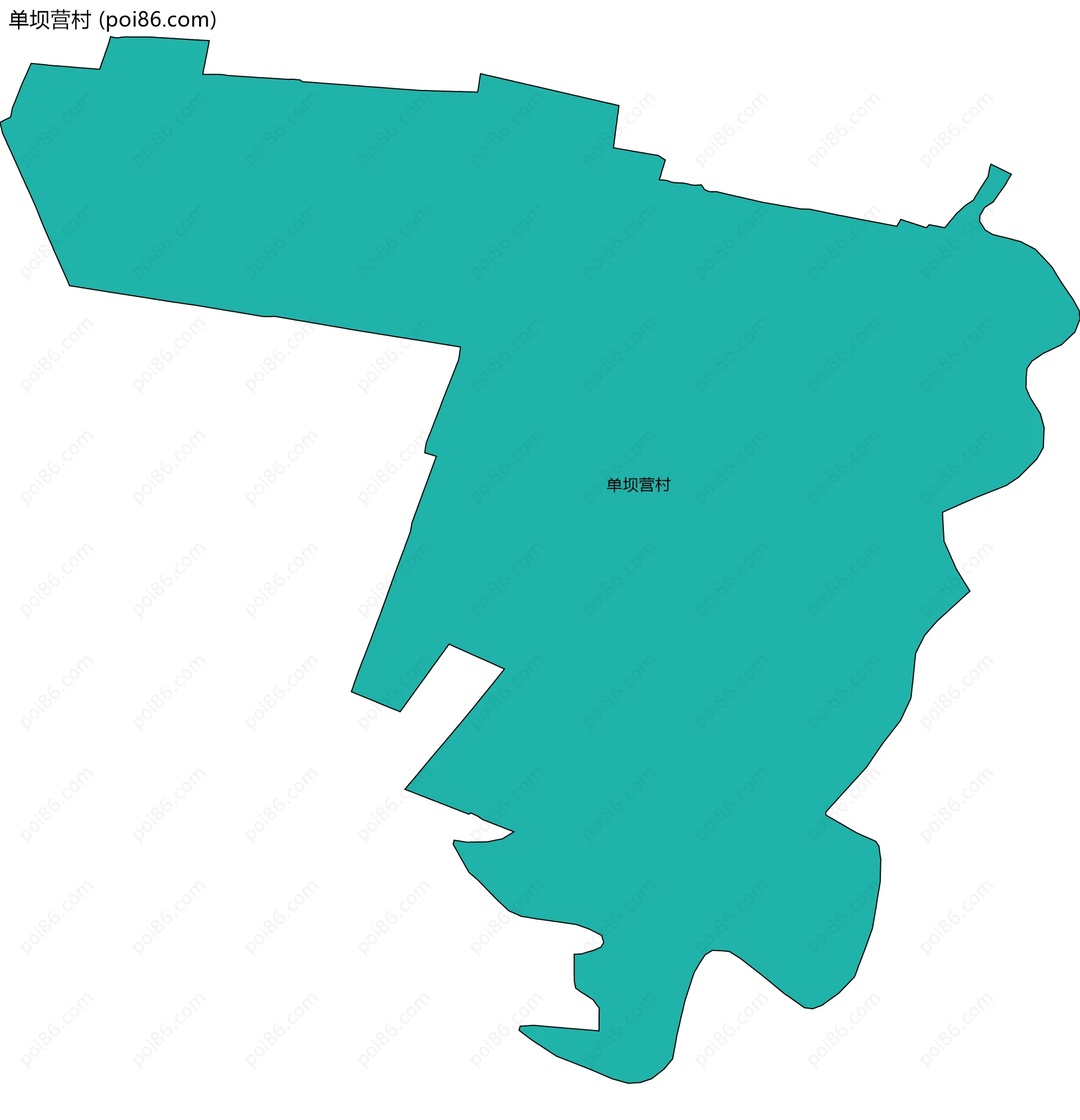 单坝营村边界地图