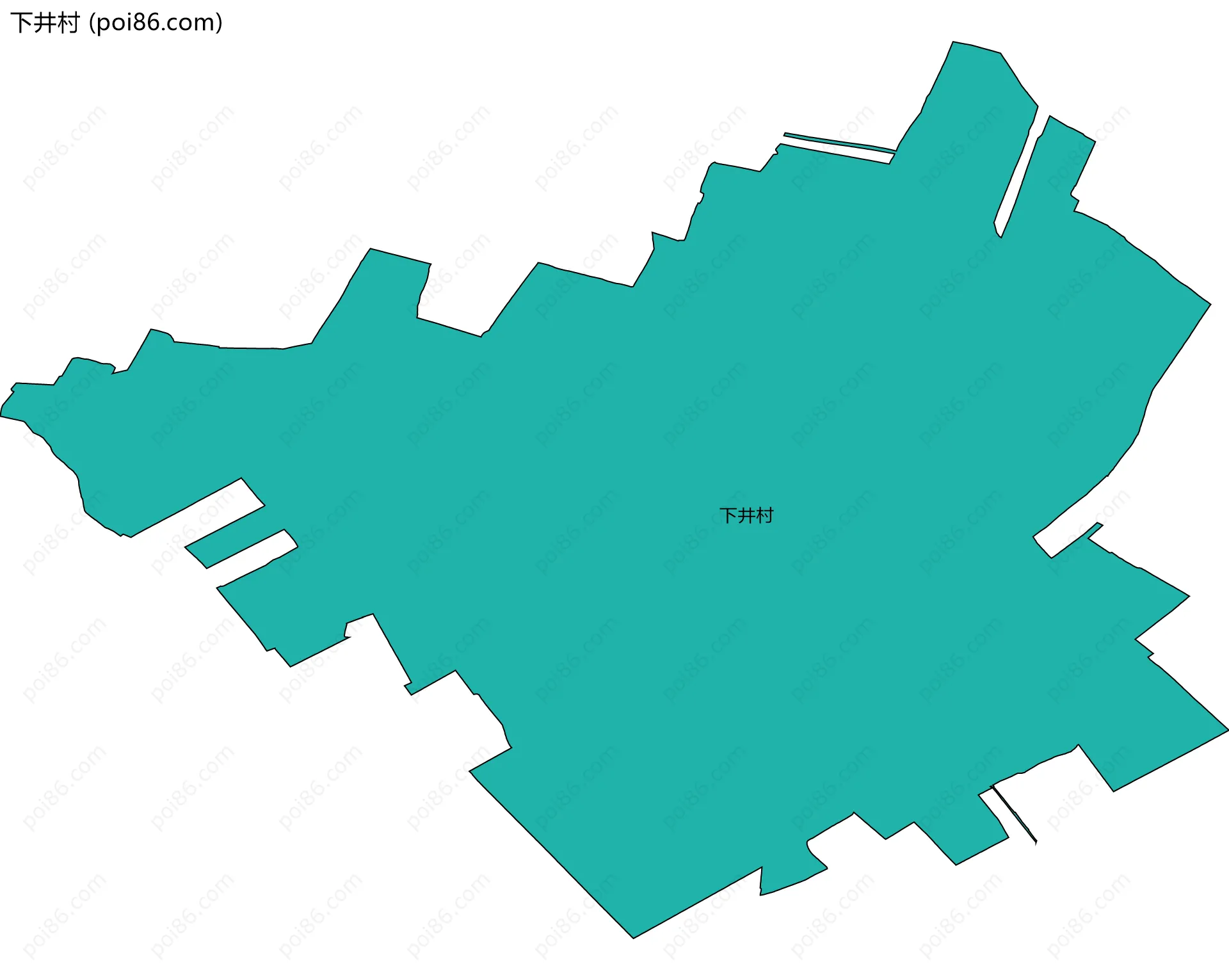 下井村边界地图