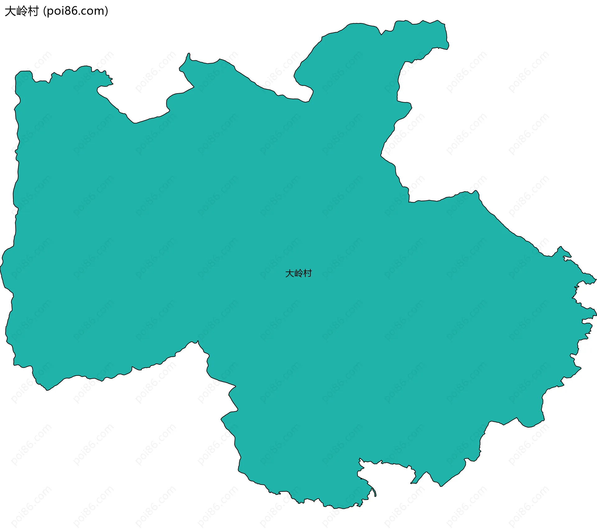 大岭村边界地图