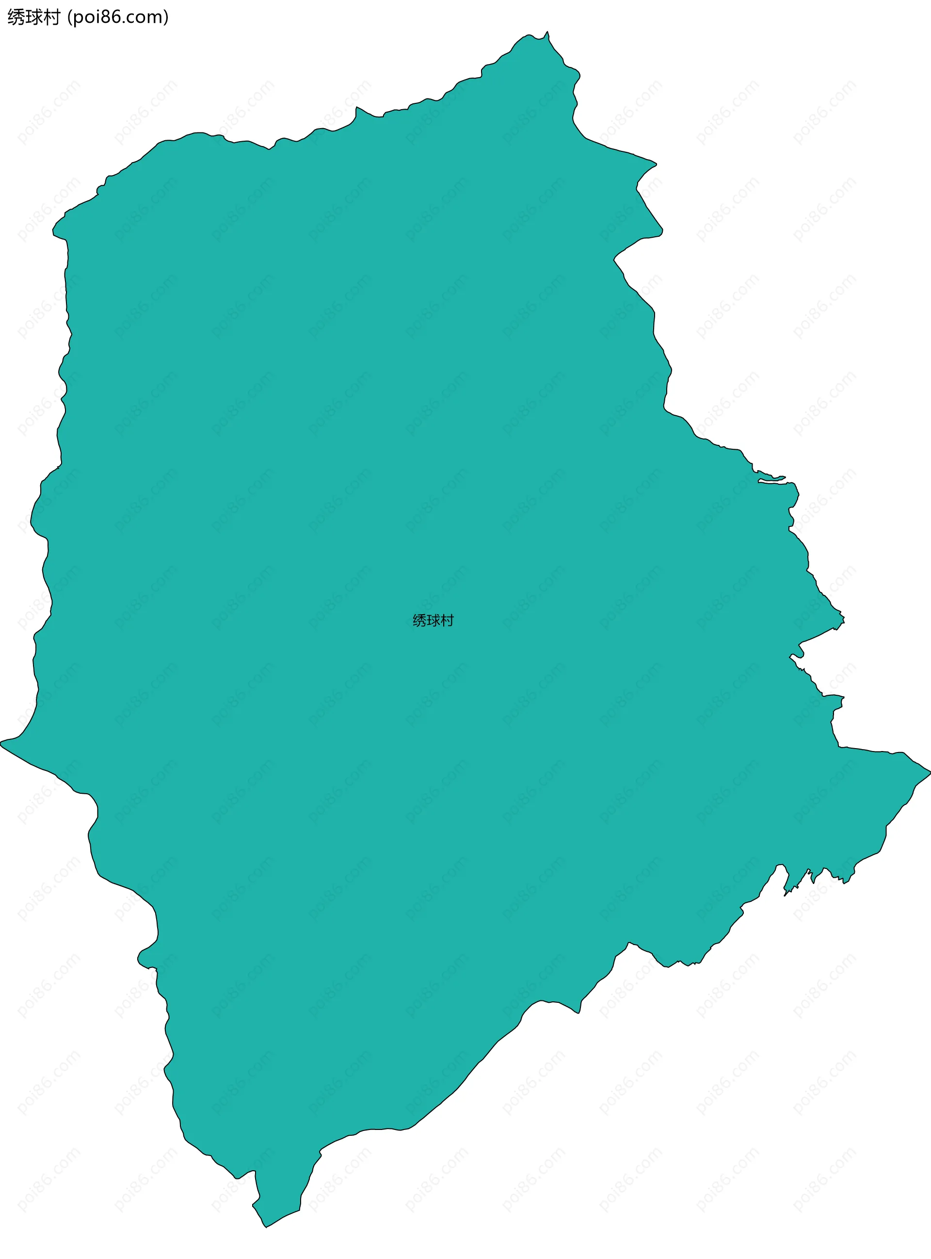 绣球村边界地图