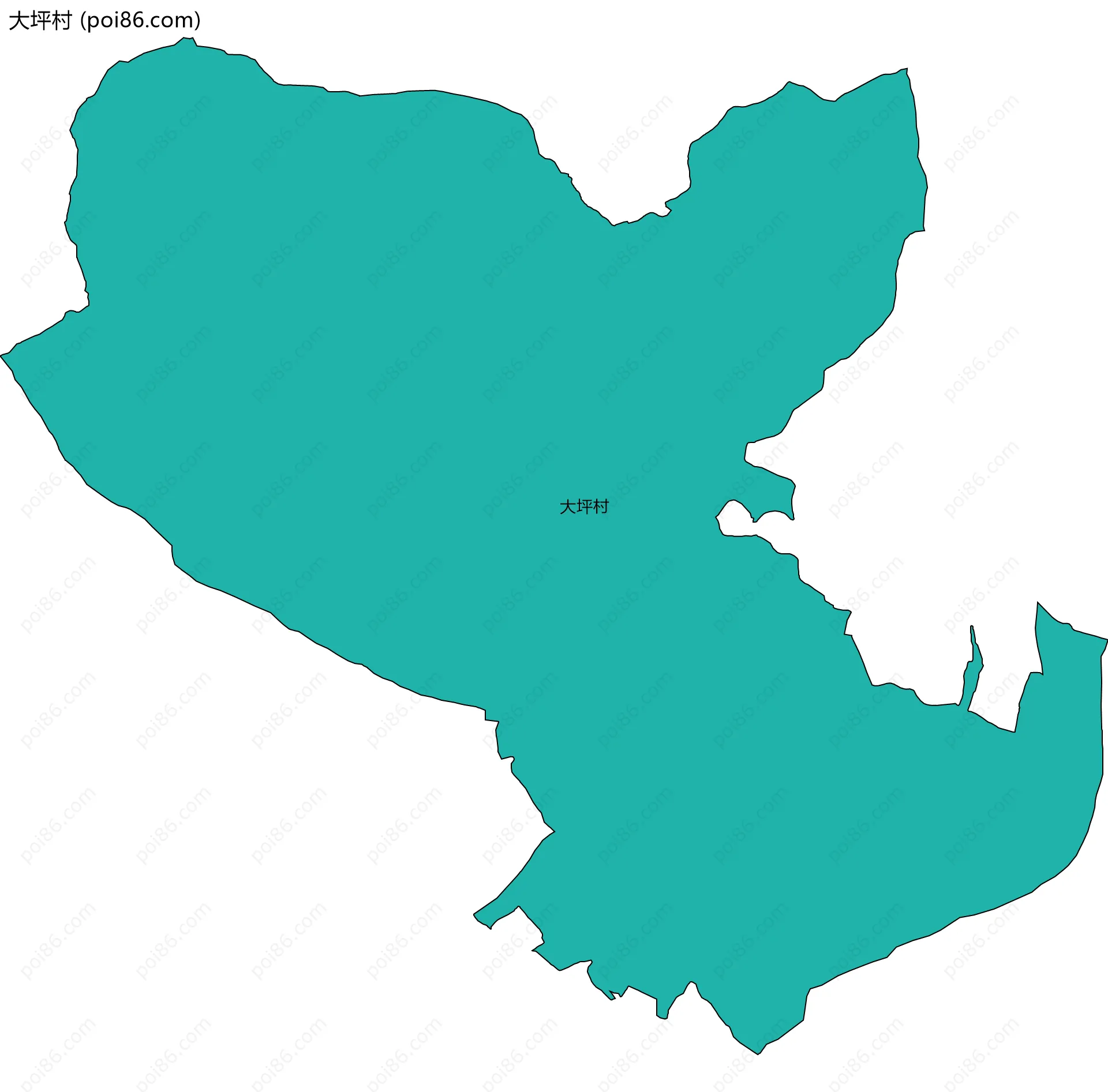 大坪村边界地图