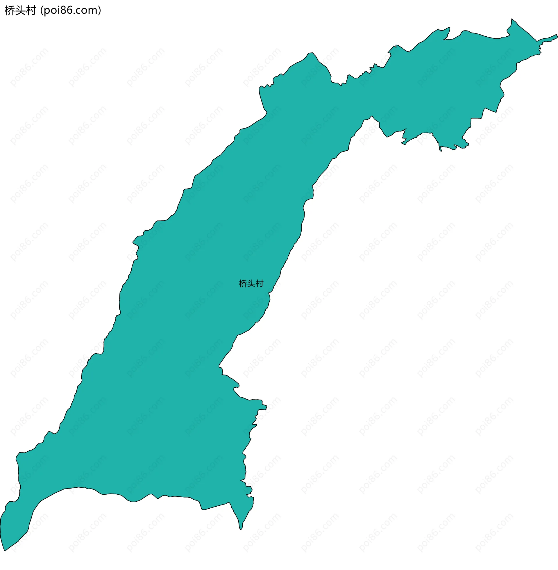 桥头村边界地图