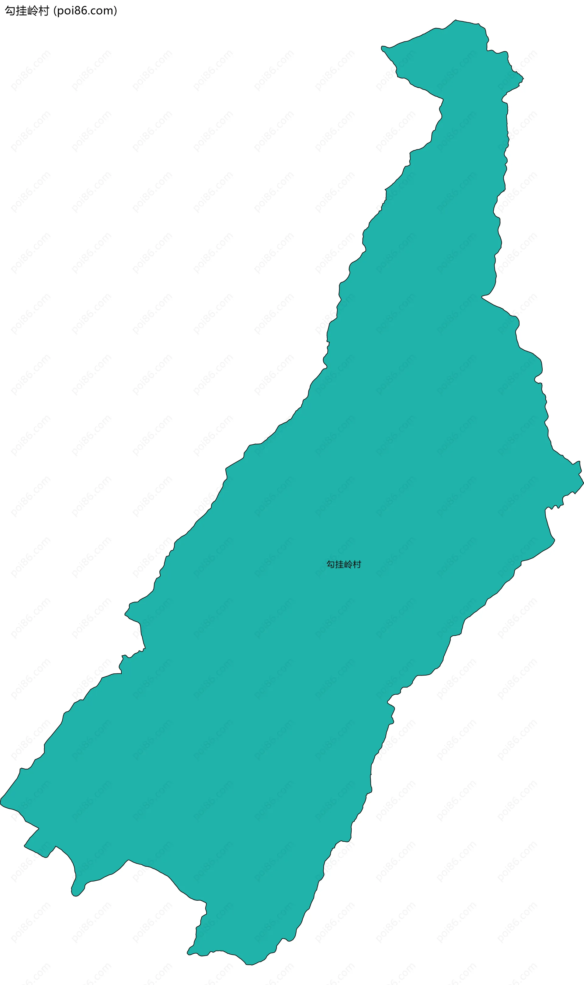 勾挂岭村边界地图