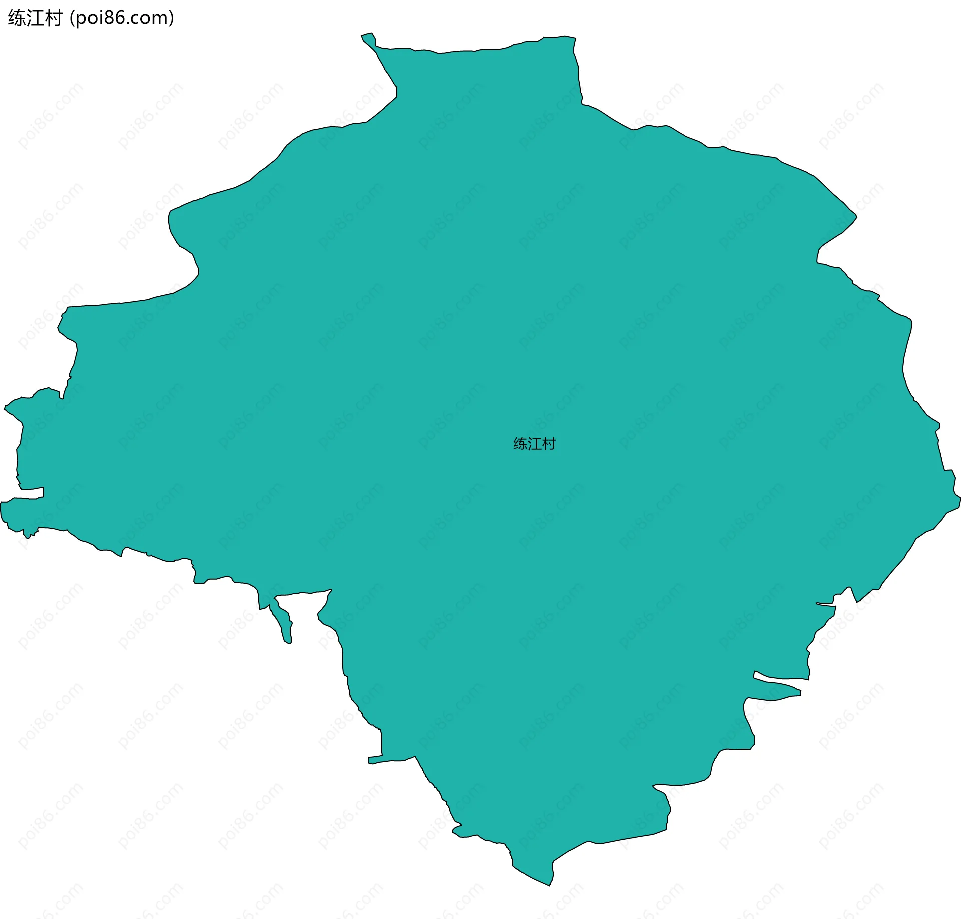 练江村边界地图