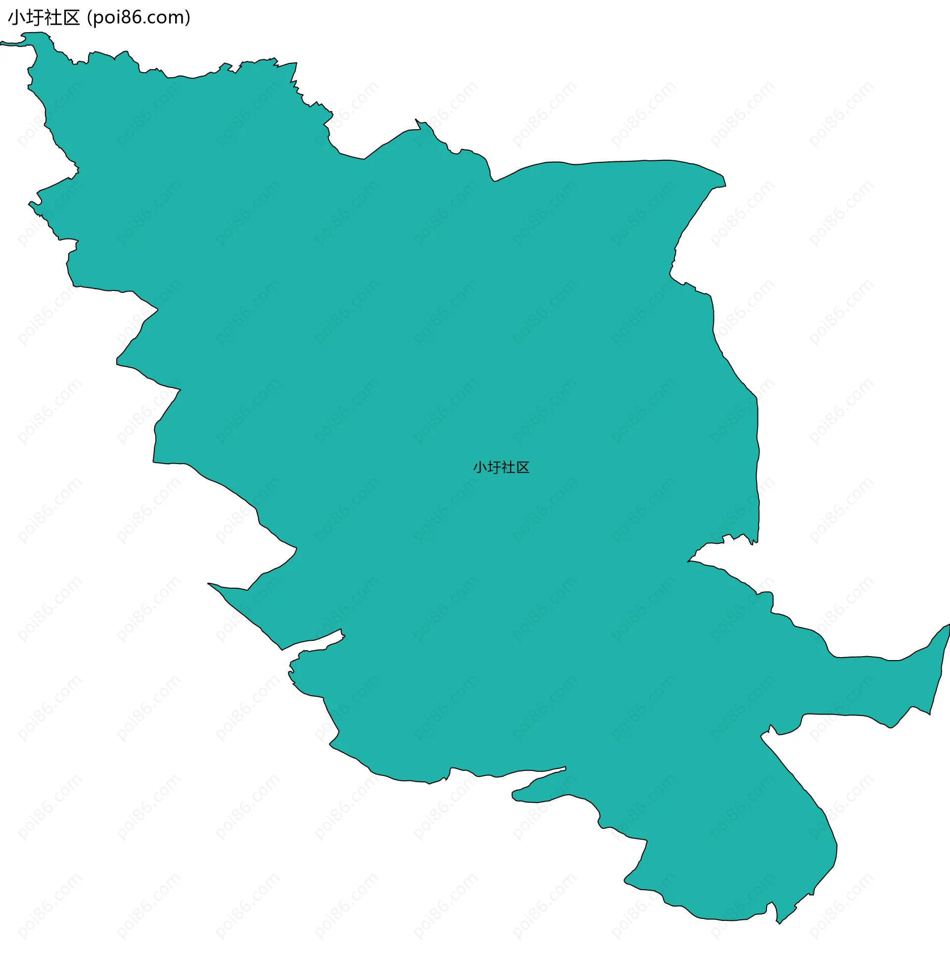 小圩社区边界地图