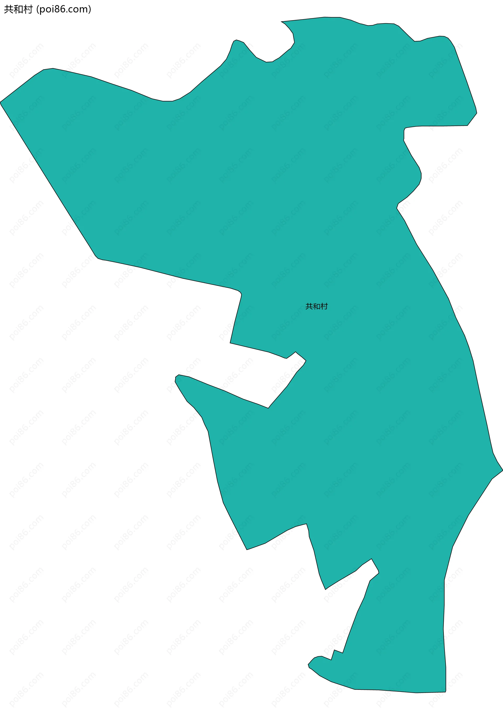 共和村边界地图