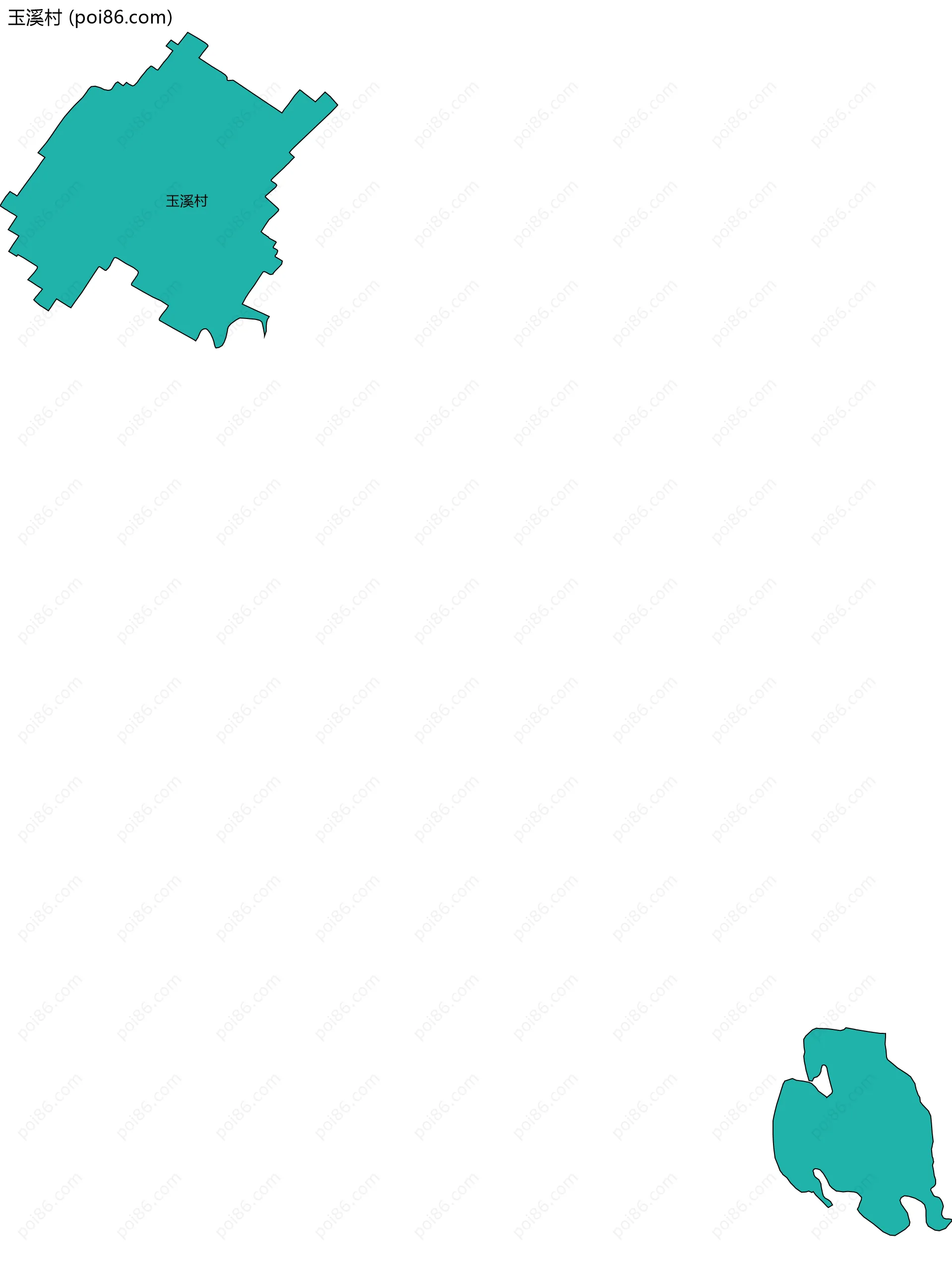 玉溪村边界地图