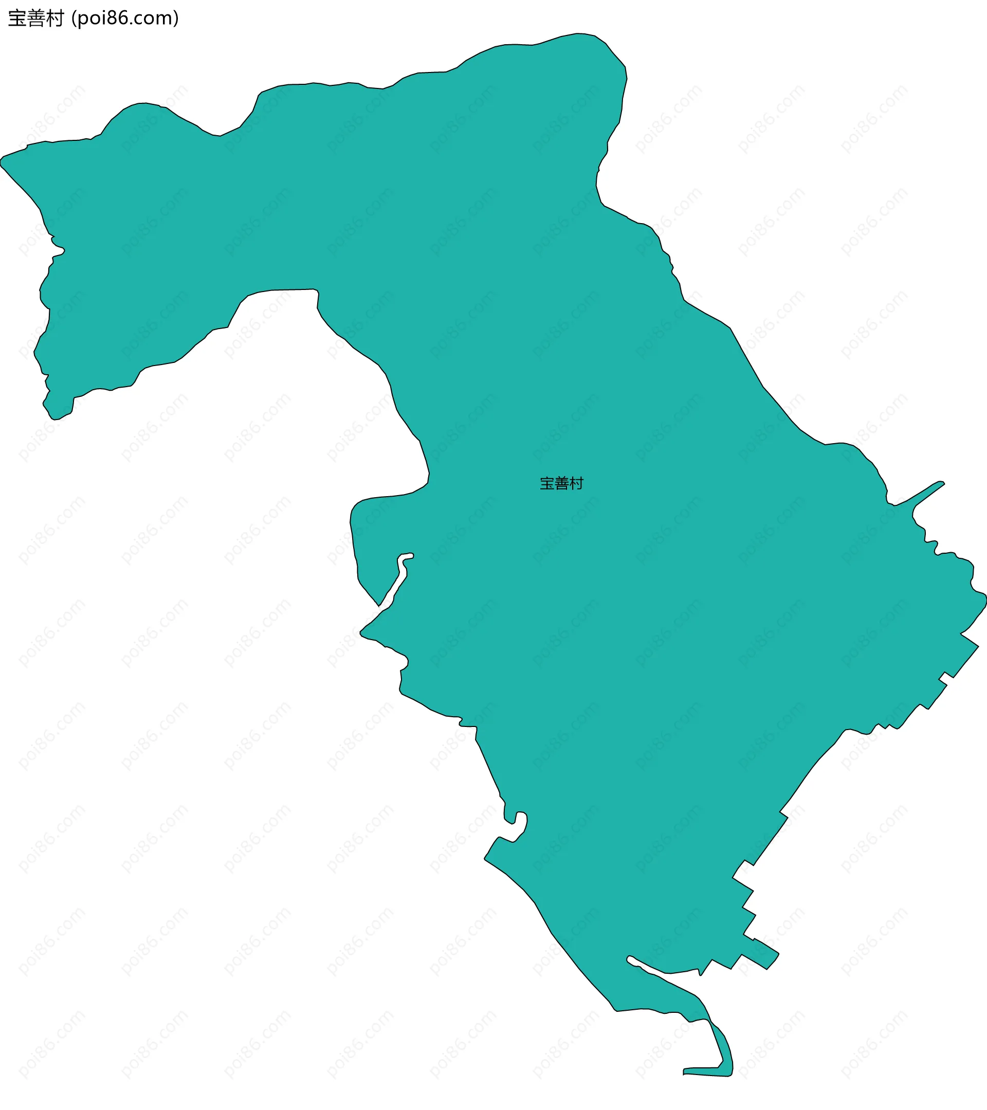 宝善村边界地图