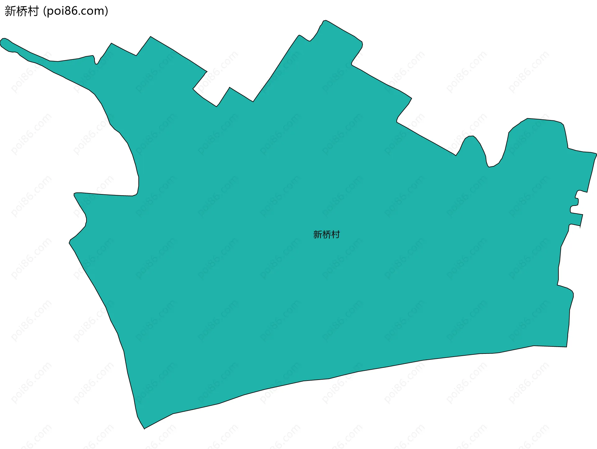 新桥村边界地图