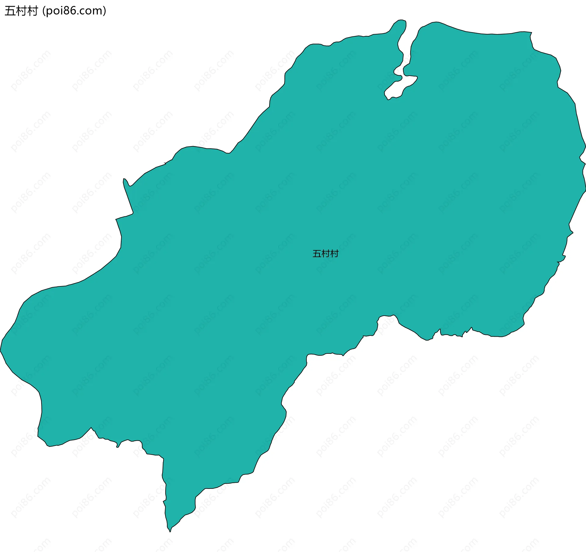 五村村边界地图