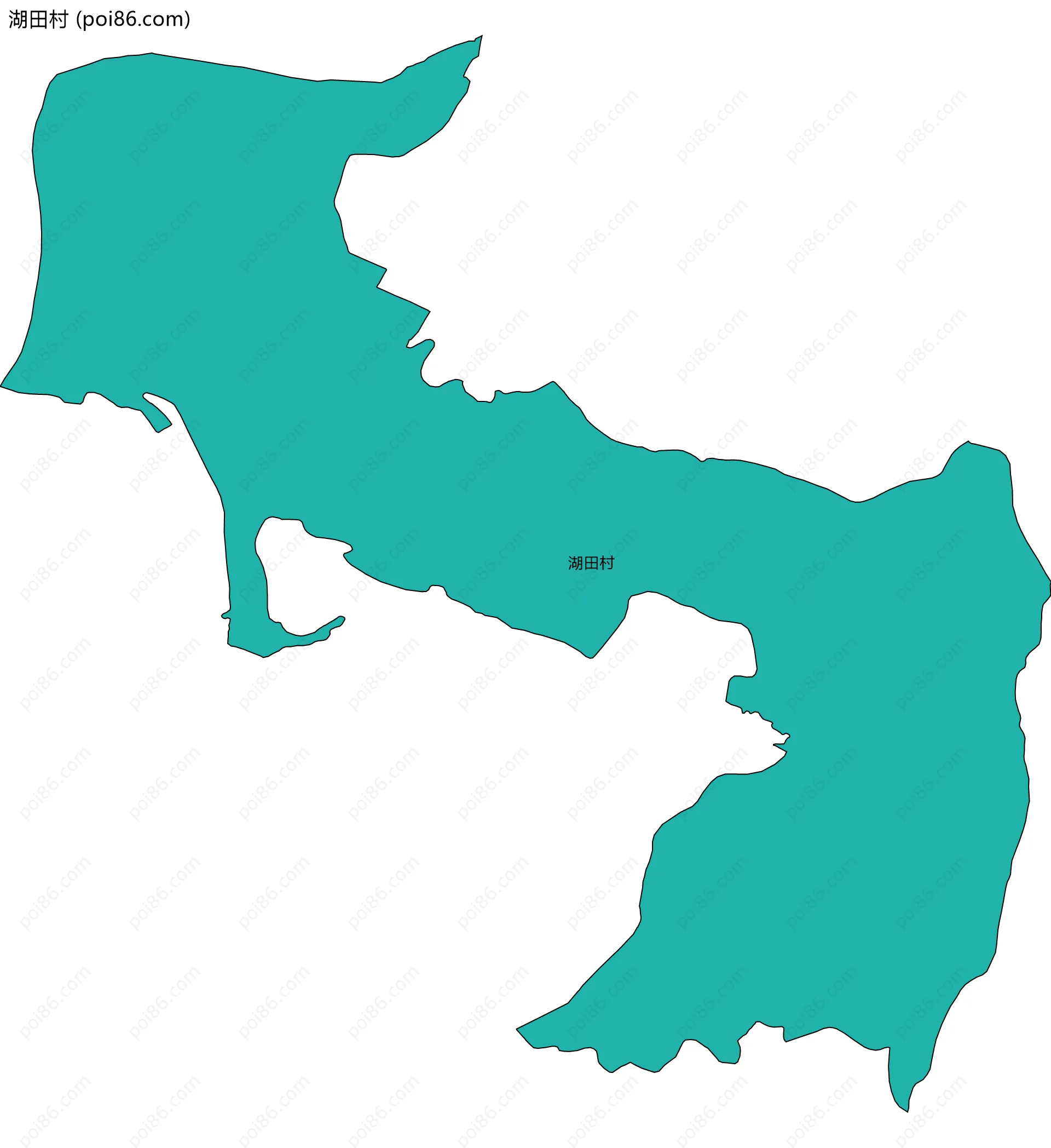 湖田村边界地图
